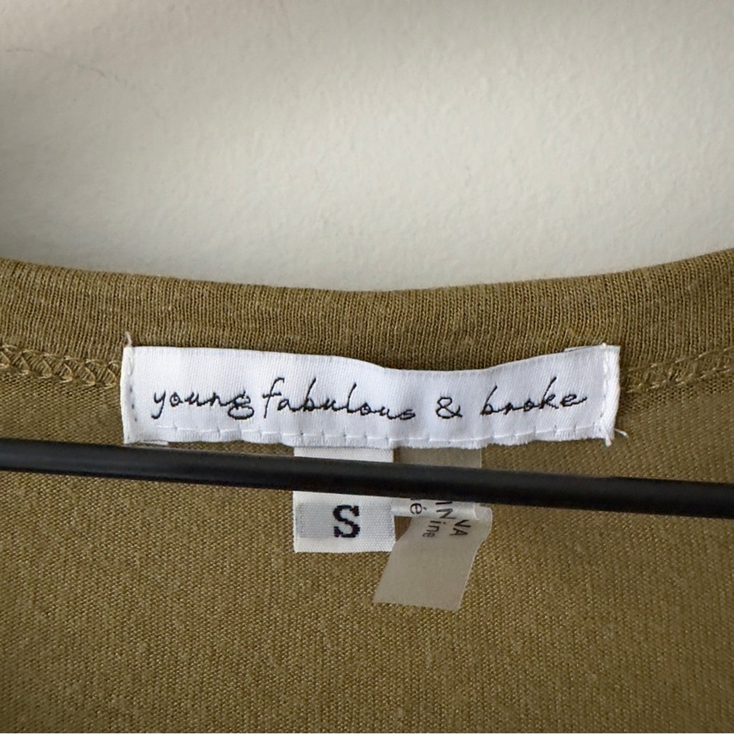 Young Fabulous & Broke Button Down Shirt Linen Blend Front pocket long sleeve S