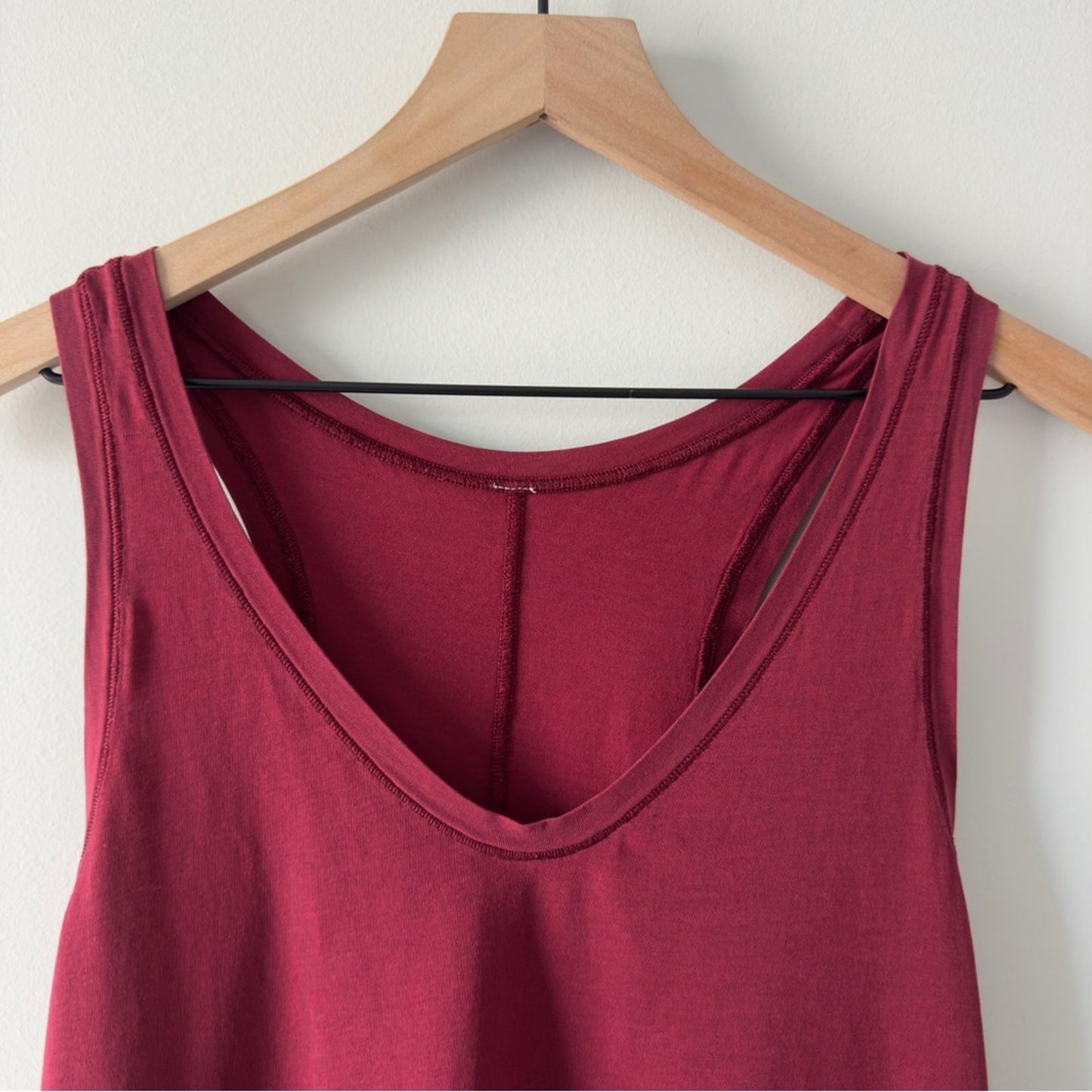 Lululemon Circadian Tank in Heathered Cranberry Pima cotton stretch yoga casual