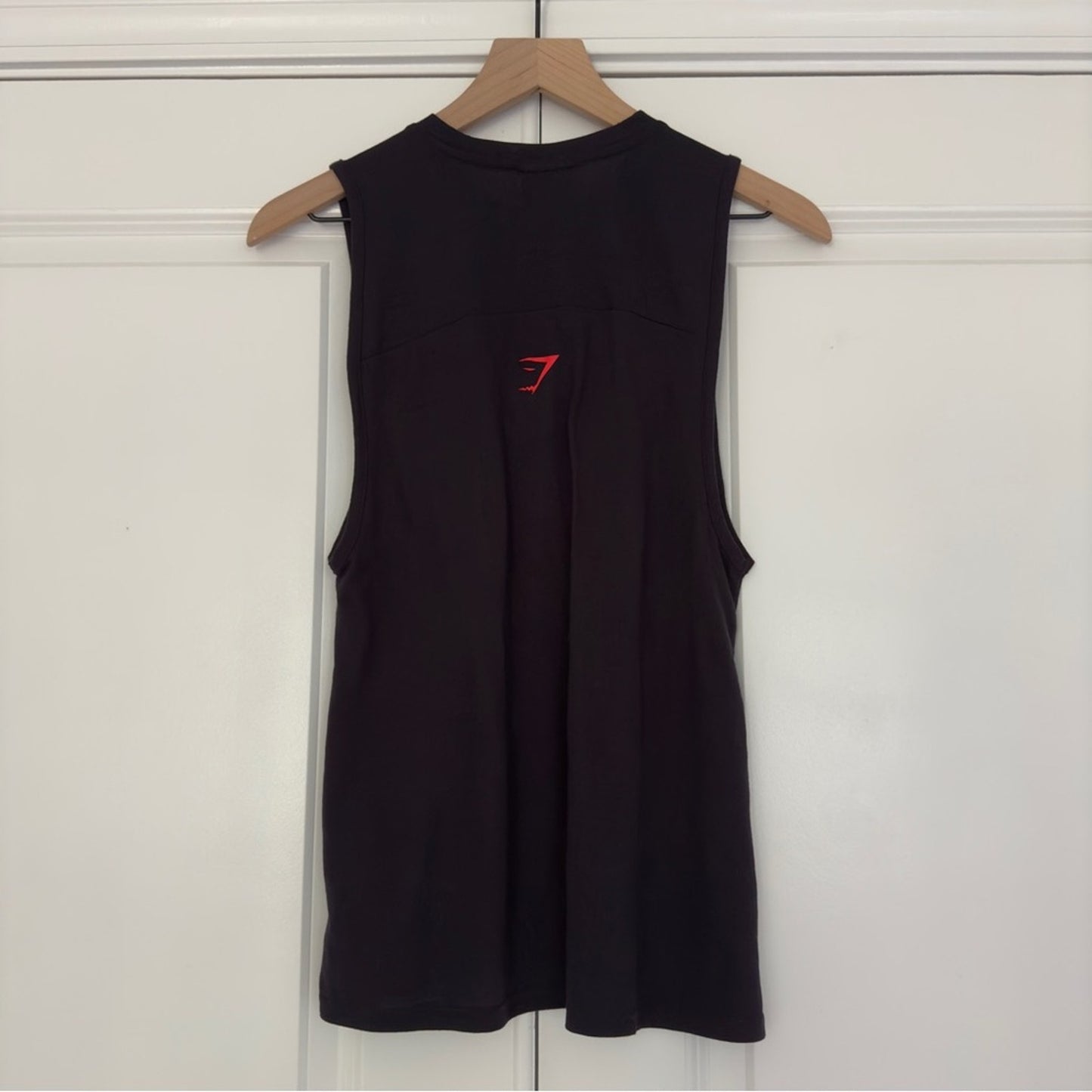Gymshark sleeveless athletic tank top gym workout black orange Athleisure active