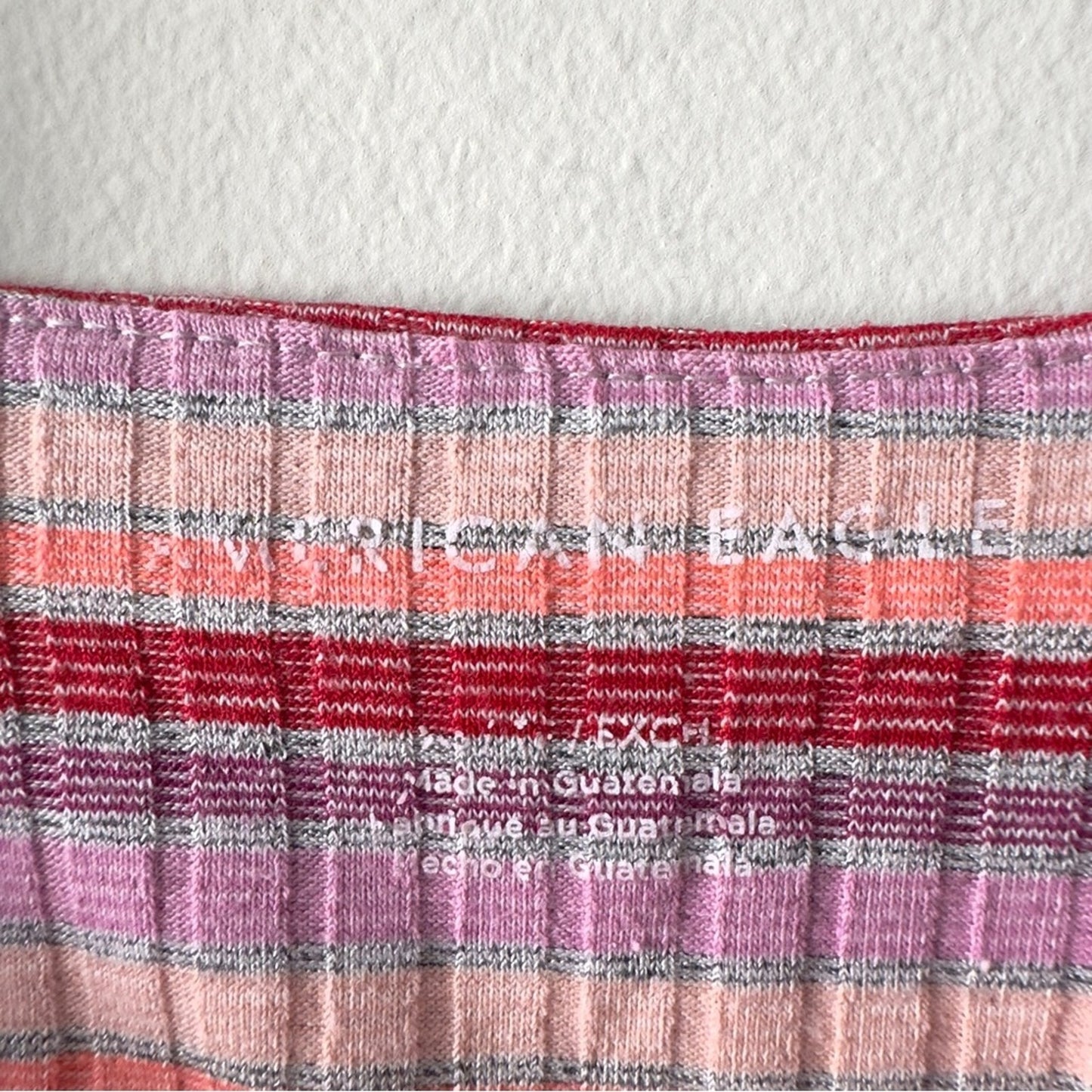 American Eagle Outfitters Multicolor Striped Crop Top Ribbed Tank Sleeveless Y2K