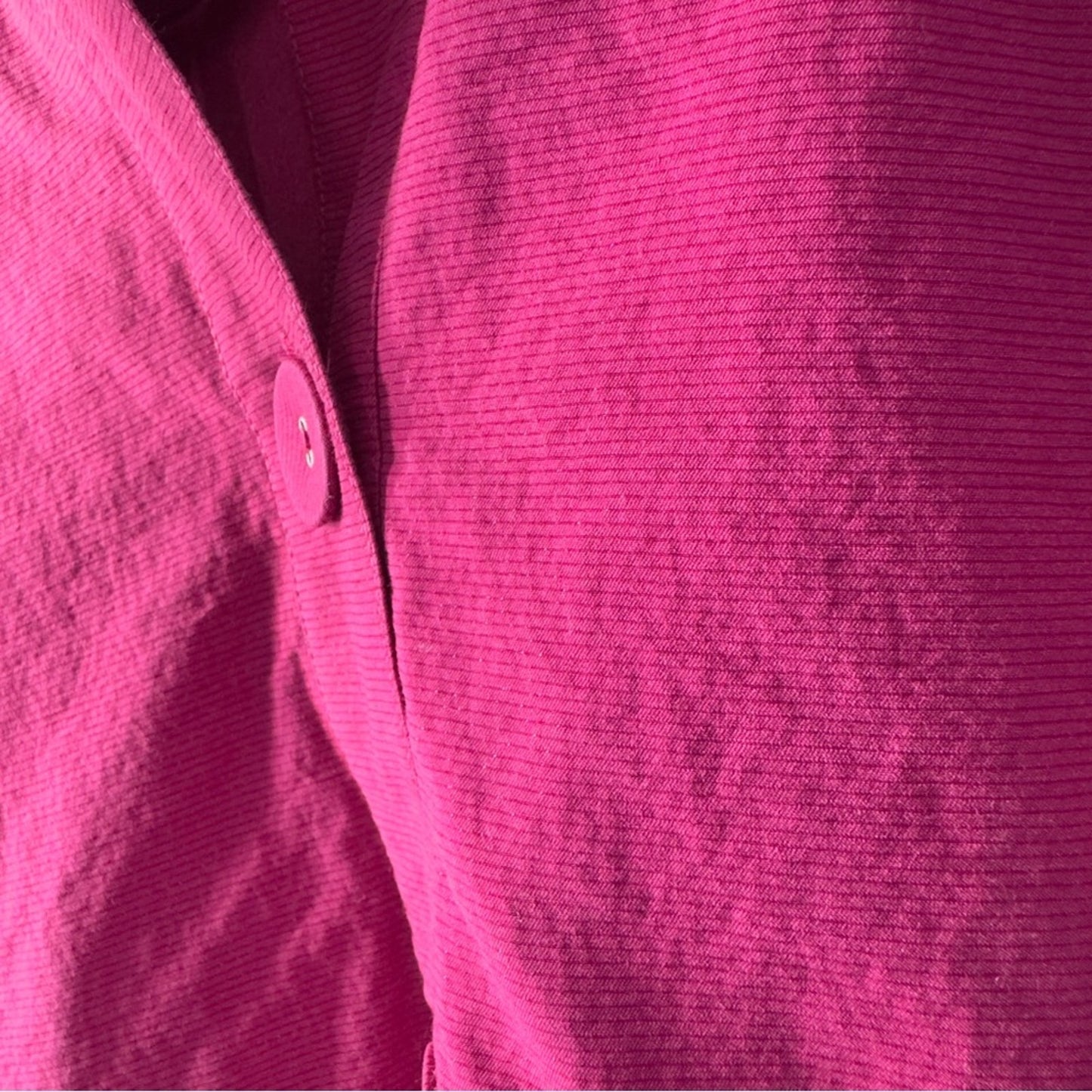 Chico’s 2000s Vintage Y2K Sparkly Vibrant Pink Button-Up Jacket Long Sleeve EUC
