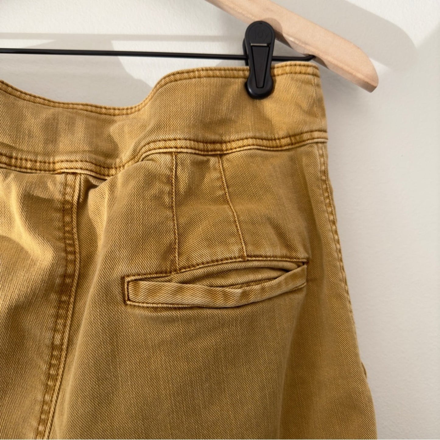 Free People Seamed Like the Real Thing Trousers High waist Straight Leg Pleated