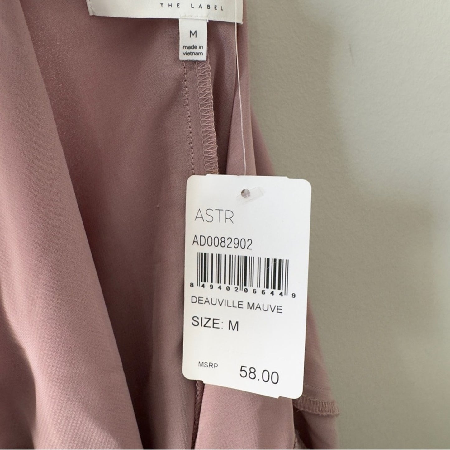 Astr the Label Revolve Deauville Mauve Lace Accent dress shift Flowy 3/4 sleeve