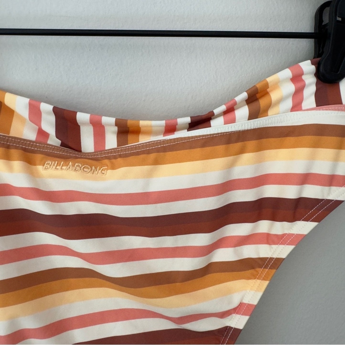 NWT Billabong Ray of Gold Swimsuit Bottoms Bikini Striped Stretch Beach Pool 12
