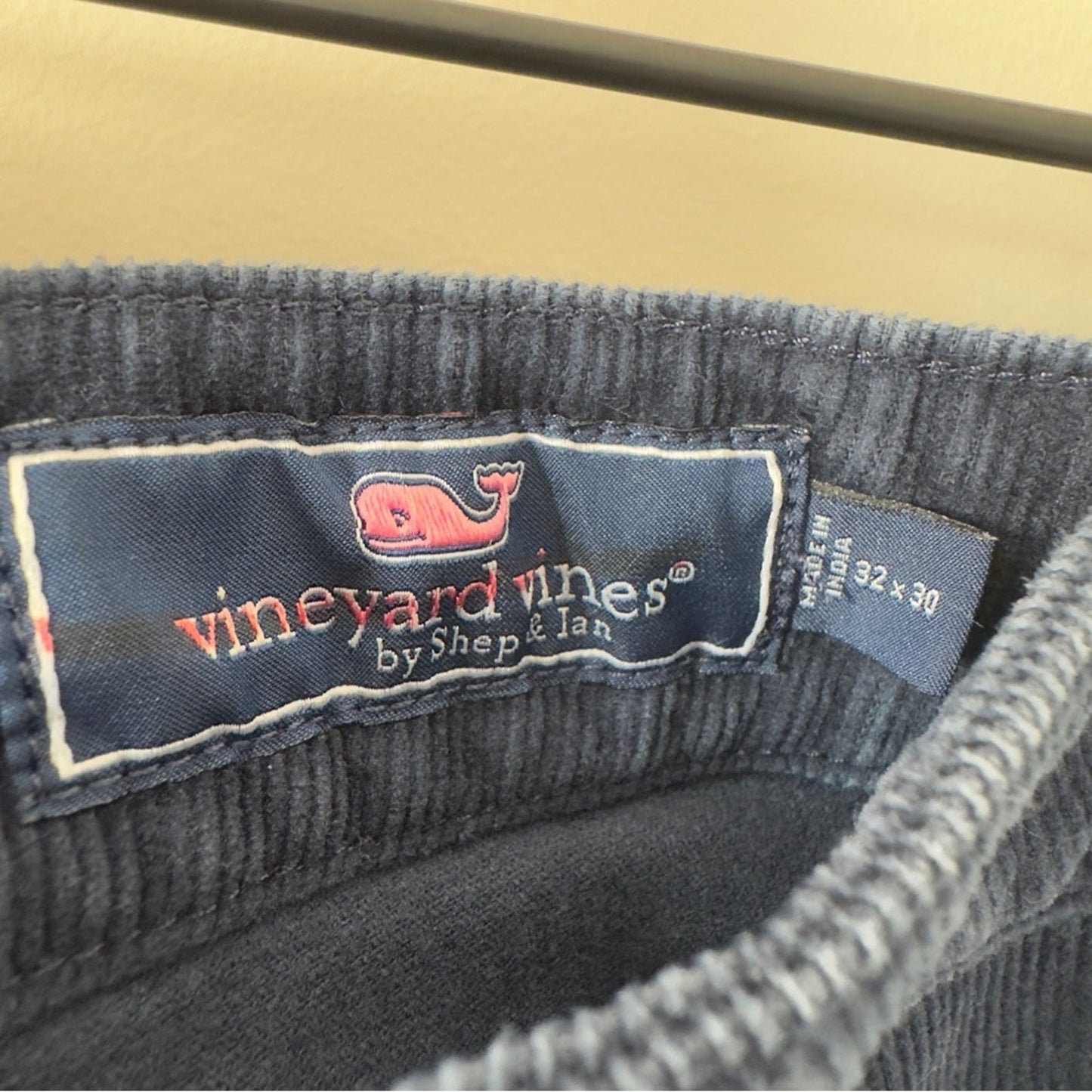 Vineyard Vines Blue Straight Corduroy Pants Classic Style Y2K Cords Preppy zip