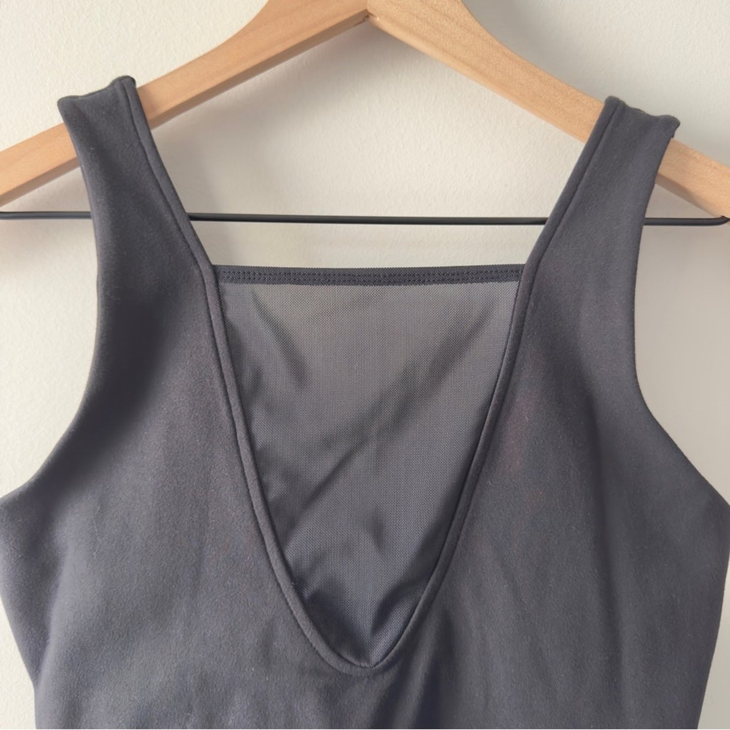 Revolve WeWoreWhat Black Sleeveless Mesh Panel Shorts Romper Stretch Athletic S