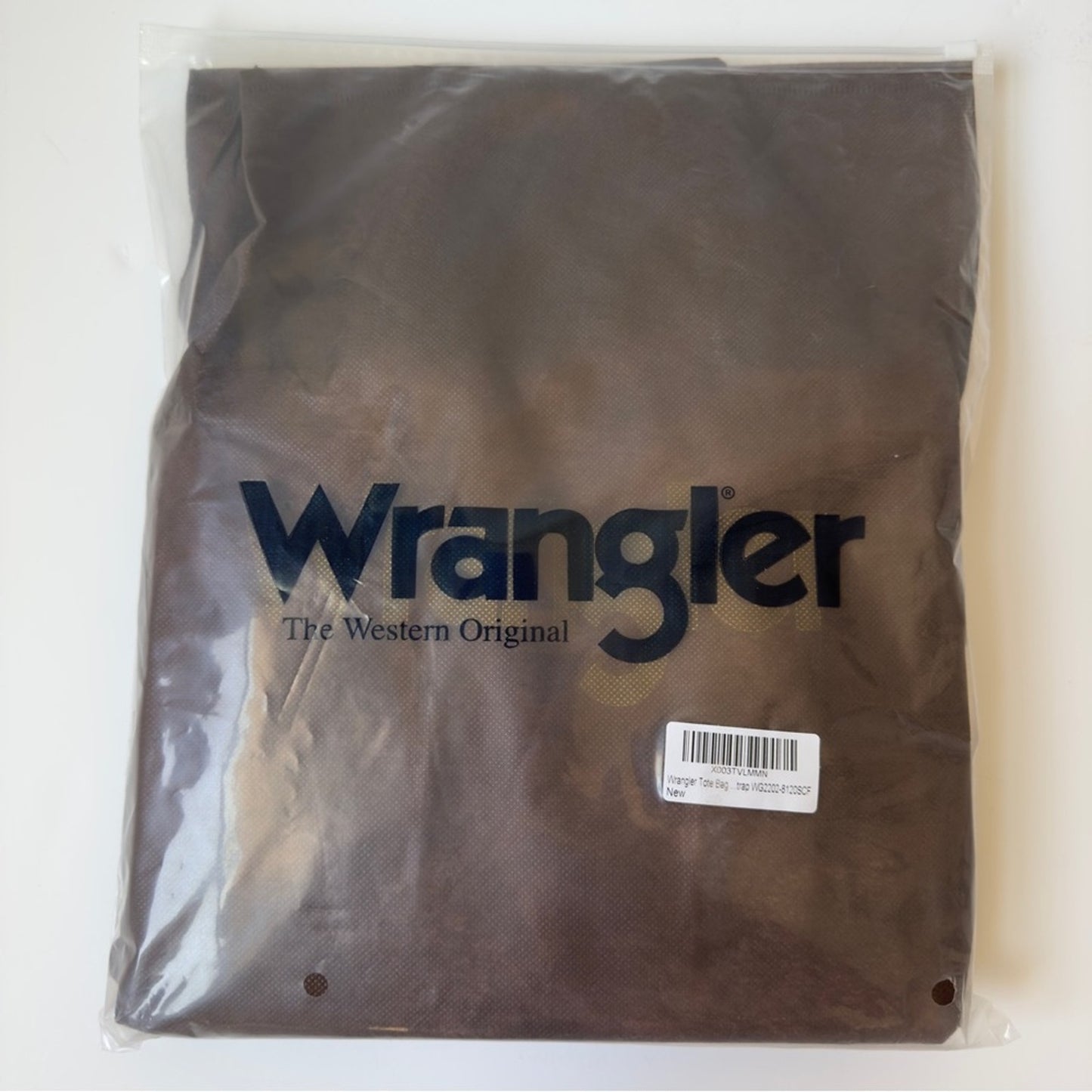 Wrangler Tote Bag Aztec Print Boho Brown Southwestern Faux Leather Zipper Pocket