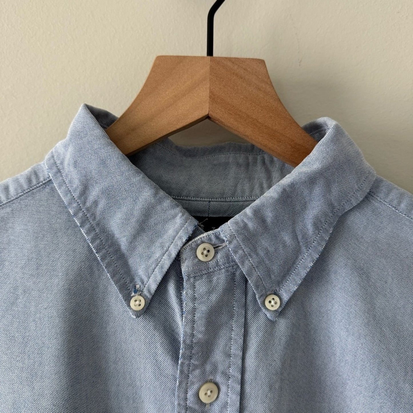 Ralph Lauren Yarmouth 100% Cotton Blue Long Sleeve Casual Button-Down Shirt Work