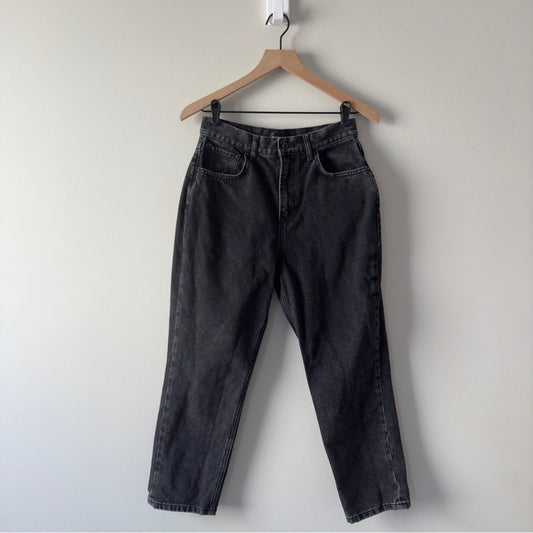 White Fox Stylish Straight Leg Jeans Black Denim Pants Dark Gray Charcoal casual