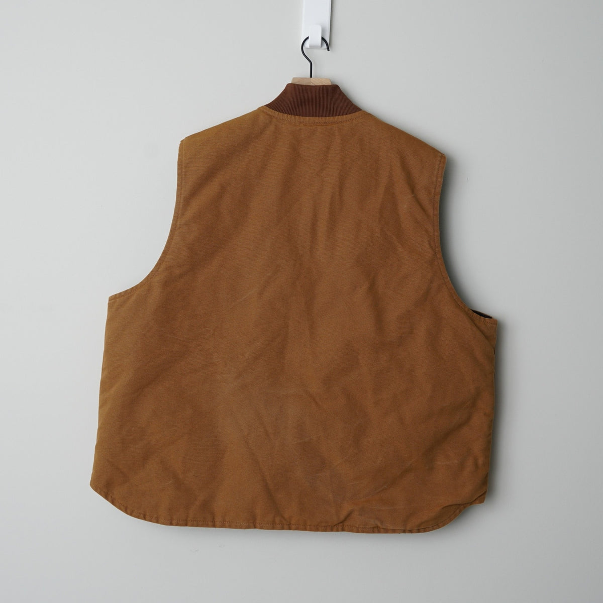 Carhartt Men's Iconic V01 Firm Duck Vest in Brown Canvas 100% Cotton Shell Zip