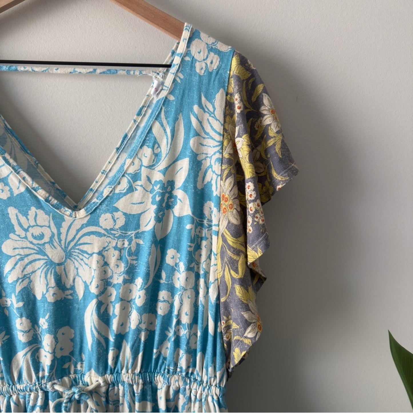 Daily Practice by Anthropologie Tiered Ruffle Mini Dress floral Flowy v-neck EUC