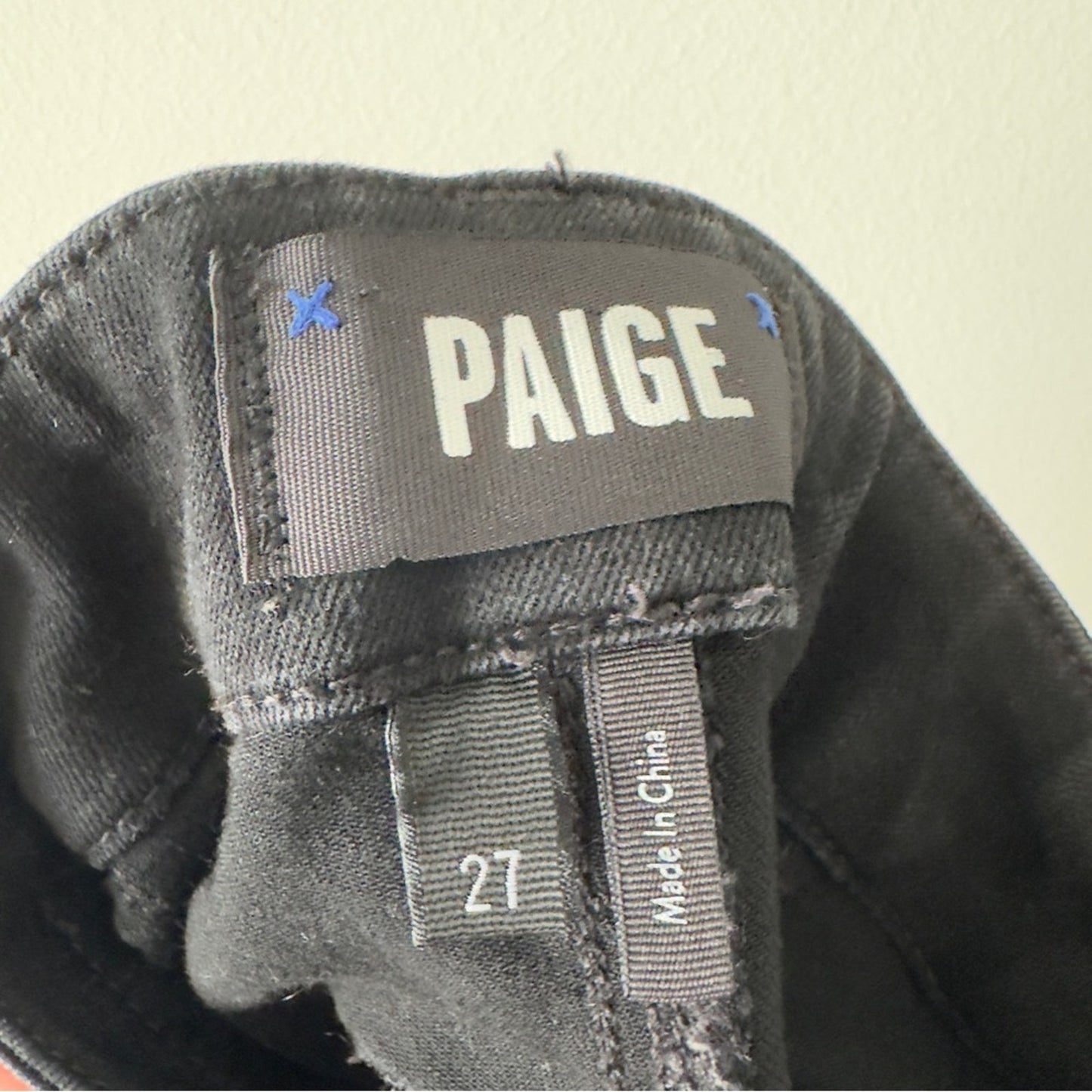 PAIGE Mayslie Jogger Black Casual Pants zipper ankles zip button pockets coated