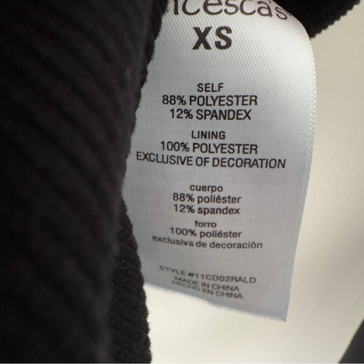 Francesca's Black Beaded Embellished Collar Bodysuit Long Sleeve Collared Ribbed