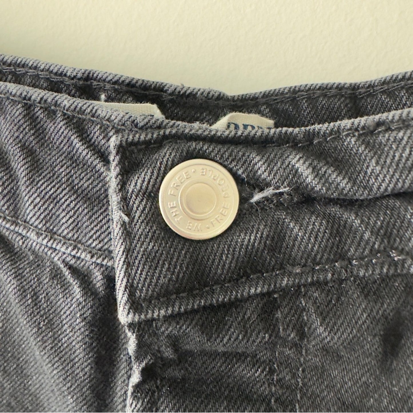 Free People We The Free Tapered Baggy High Rise Boyfriend Fit Jeans Button Fly