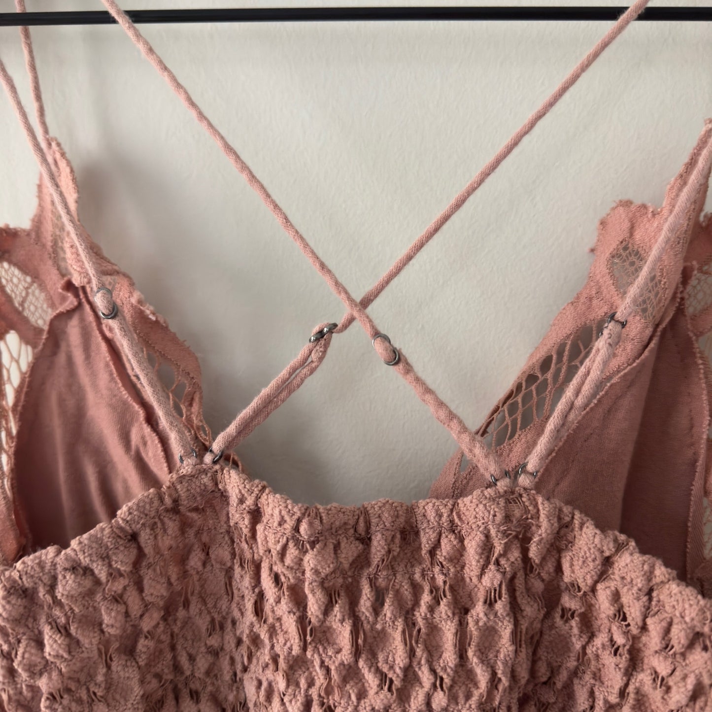 Free People FP One Adella Bralette Lace Strappy Adjustable Spaghettie Straps XS