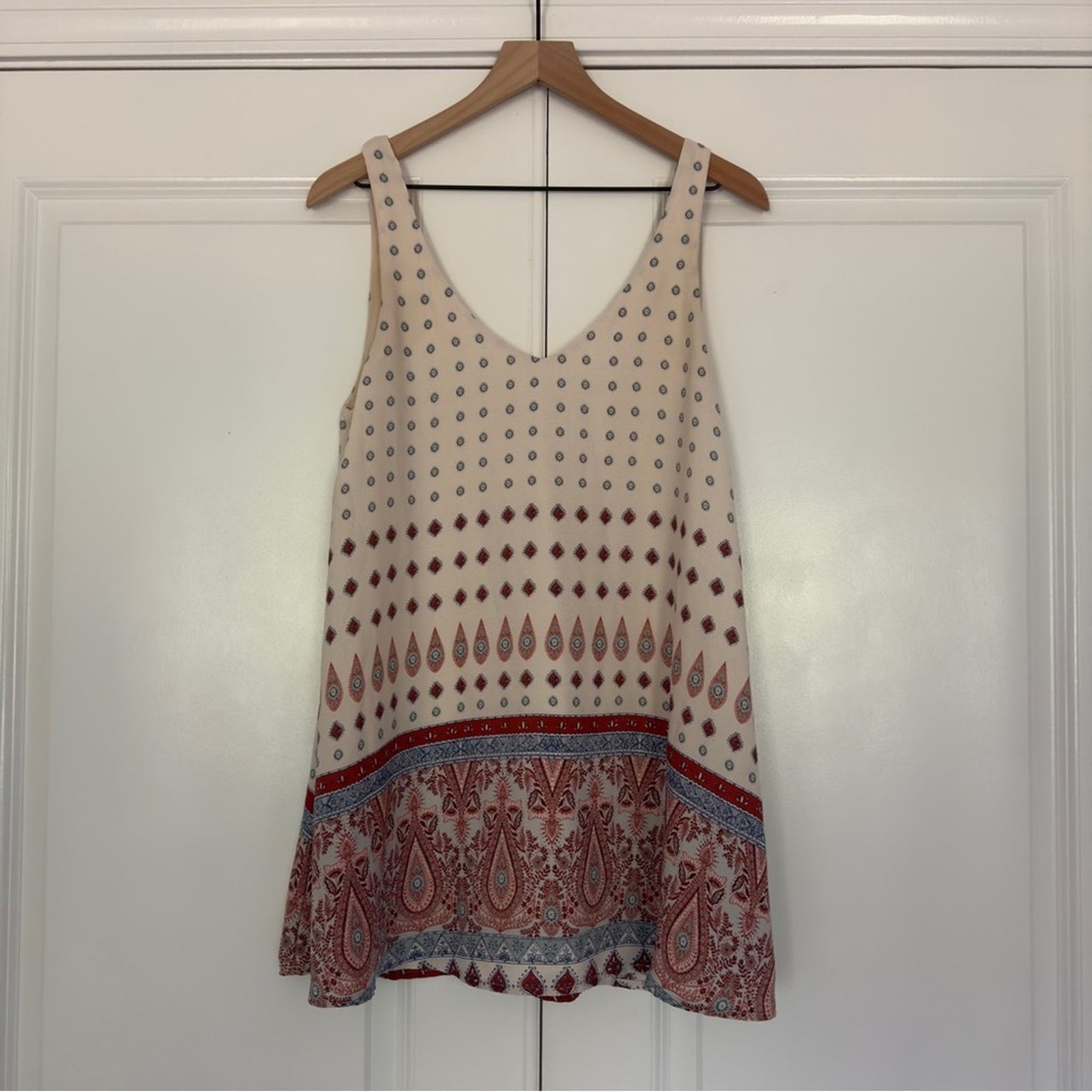 Show Me Your MuMu Samantha Boho Mini dress Sleeveless scoop back lined paisley