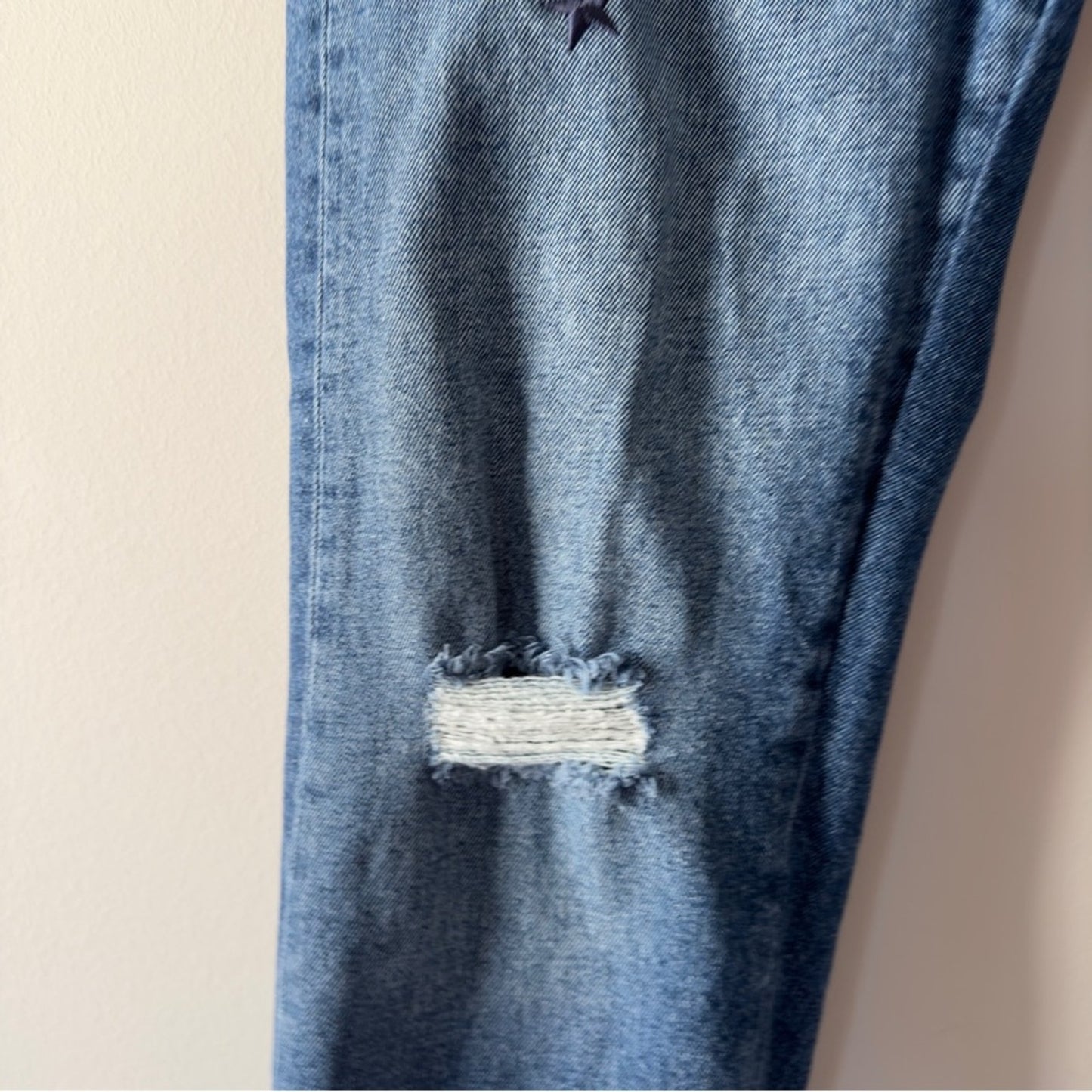 Pilcro and the Letterpress Anthropologie Sequin Embroidered Star-Patterned Jeans