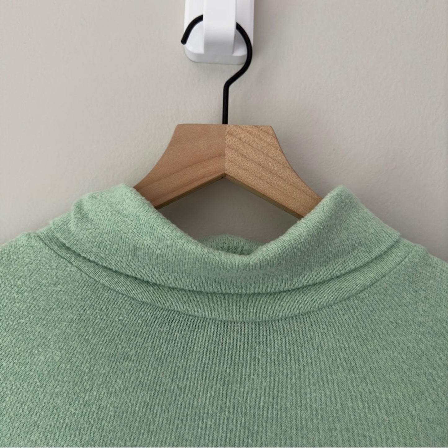 Anthropologie Soft Long Sleeve Turtleneck Green Stretch Spandex Cozy Winter Fall