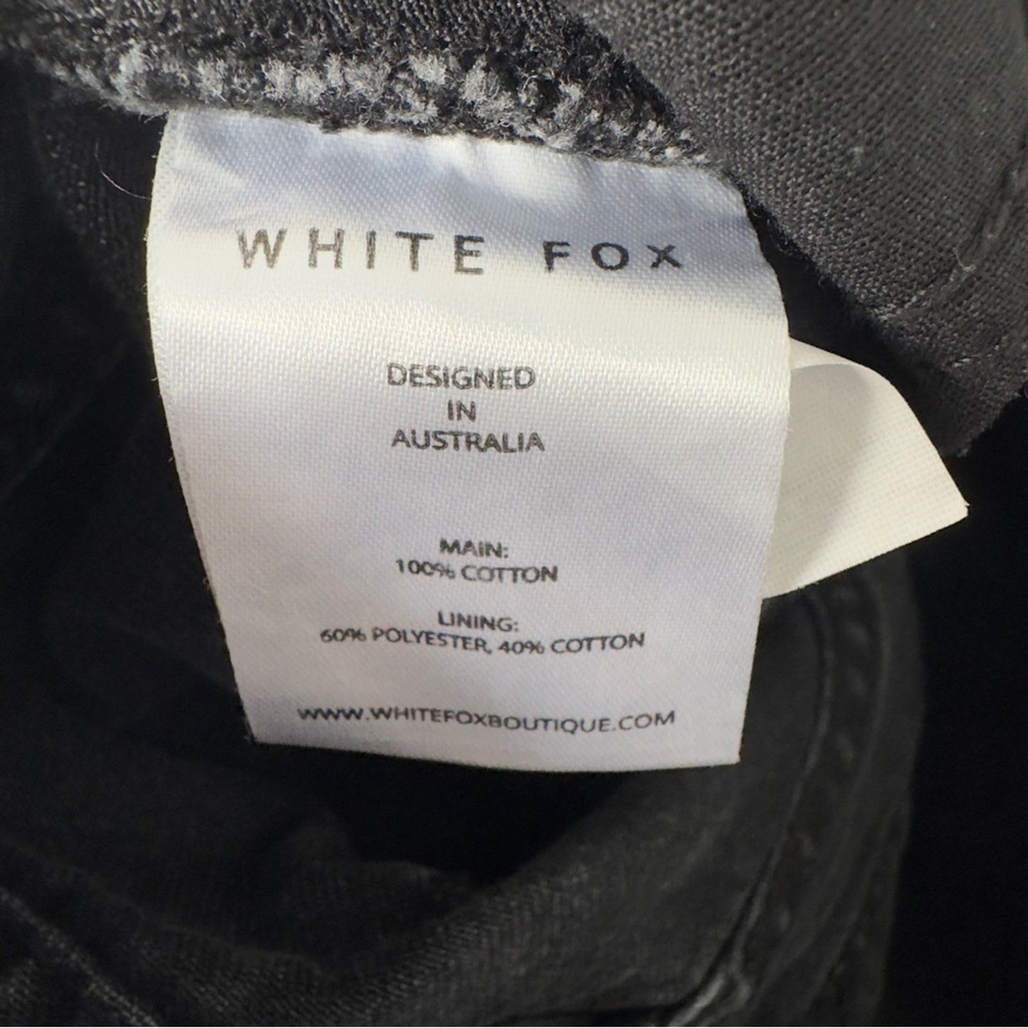 White Fox Stylish Straight Leg Jeans Black Denim Pants Dark Gray Charcoal casual