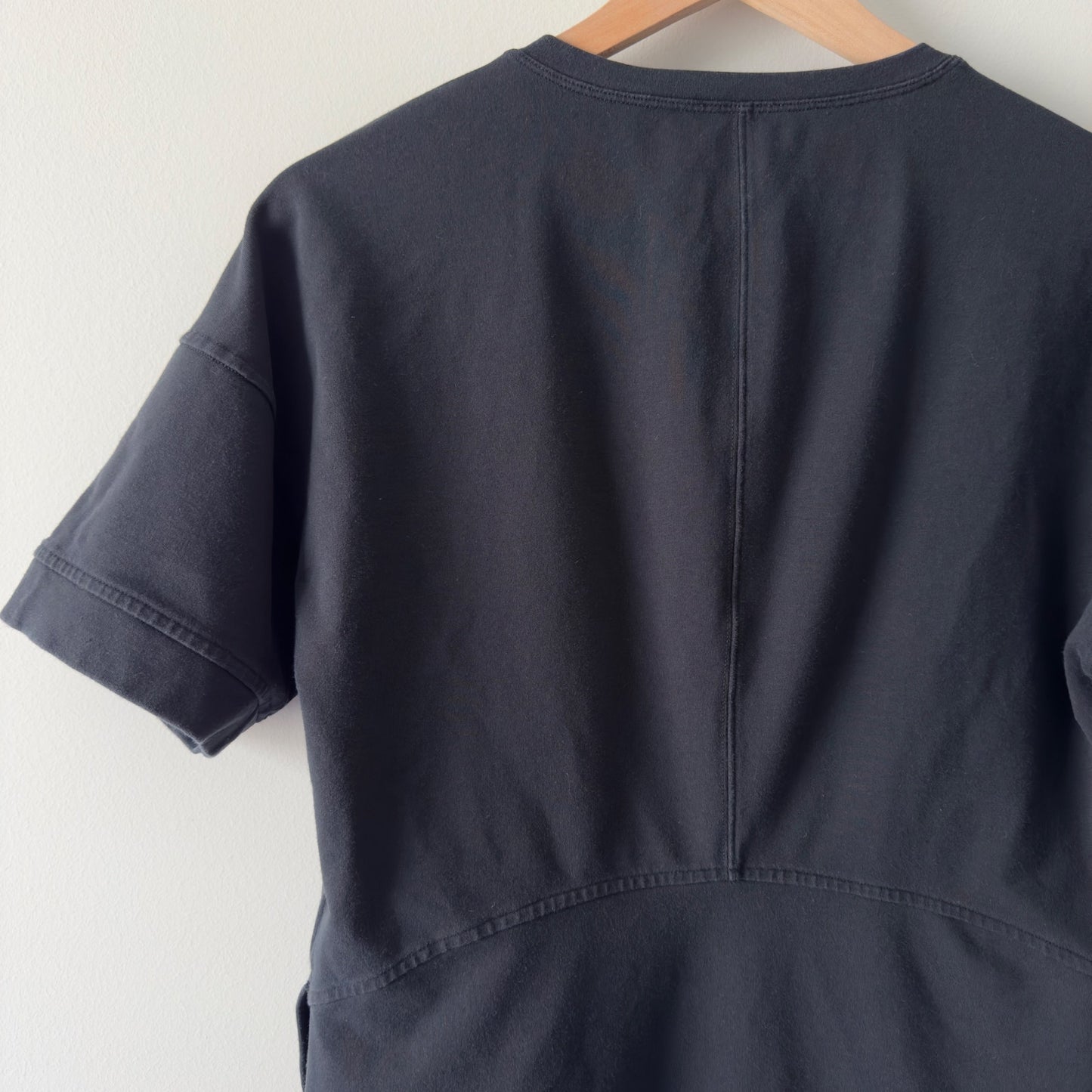 Lululemon Cut Above Tee in Black Stretch French Terry Short Sleeve Slit Sides