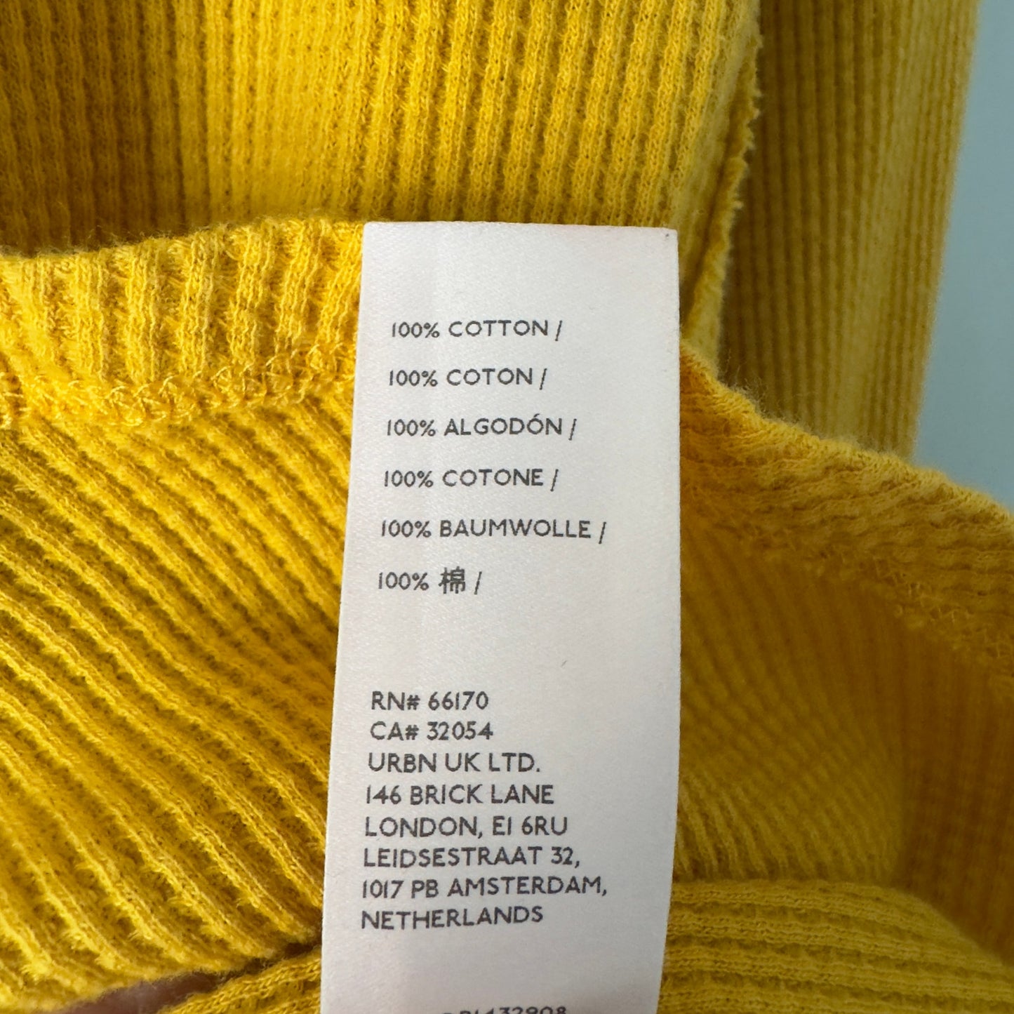 Free People We the Free 100% Cotton Just For You Top Long Sleeve Waffle Knit EUC