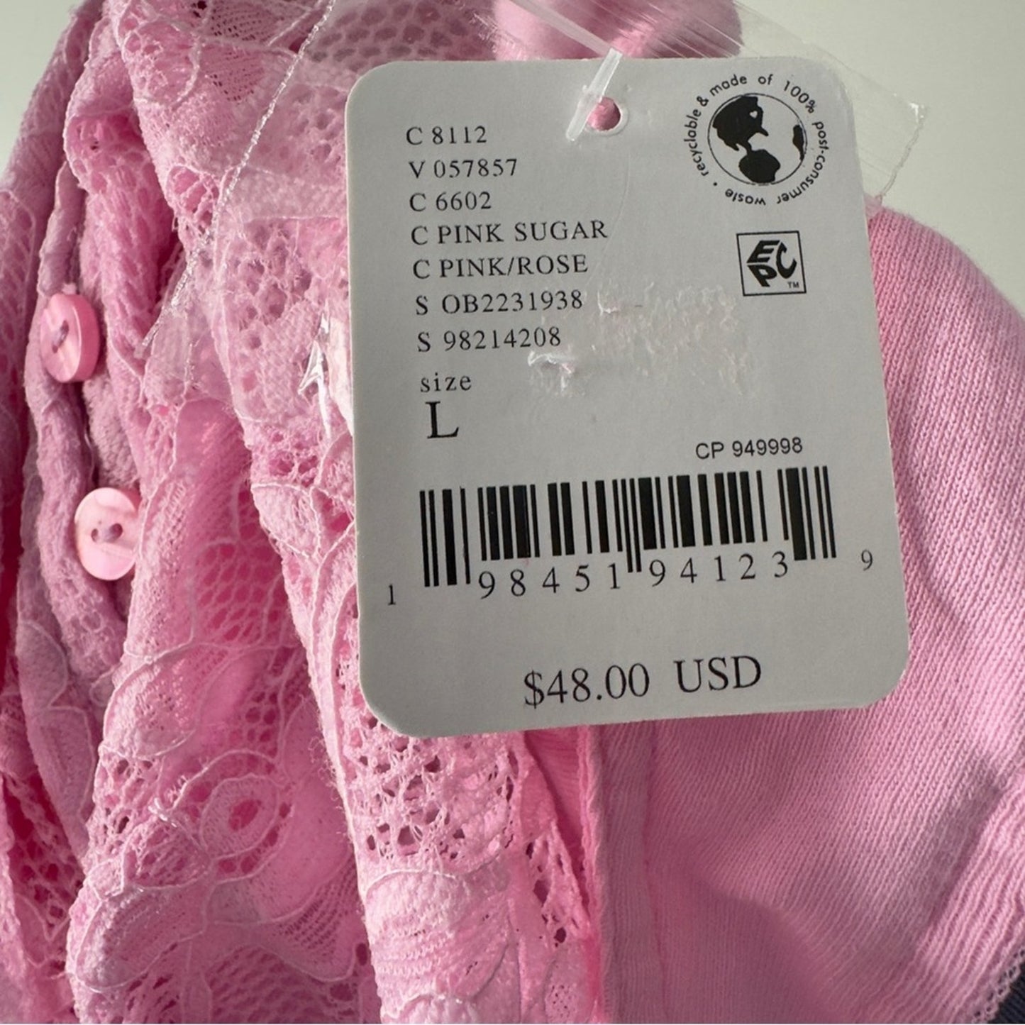 Free People Lace Corsette Style Tank Top Pink Sugar Crop Casual Cropped Buttons