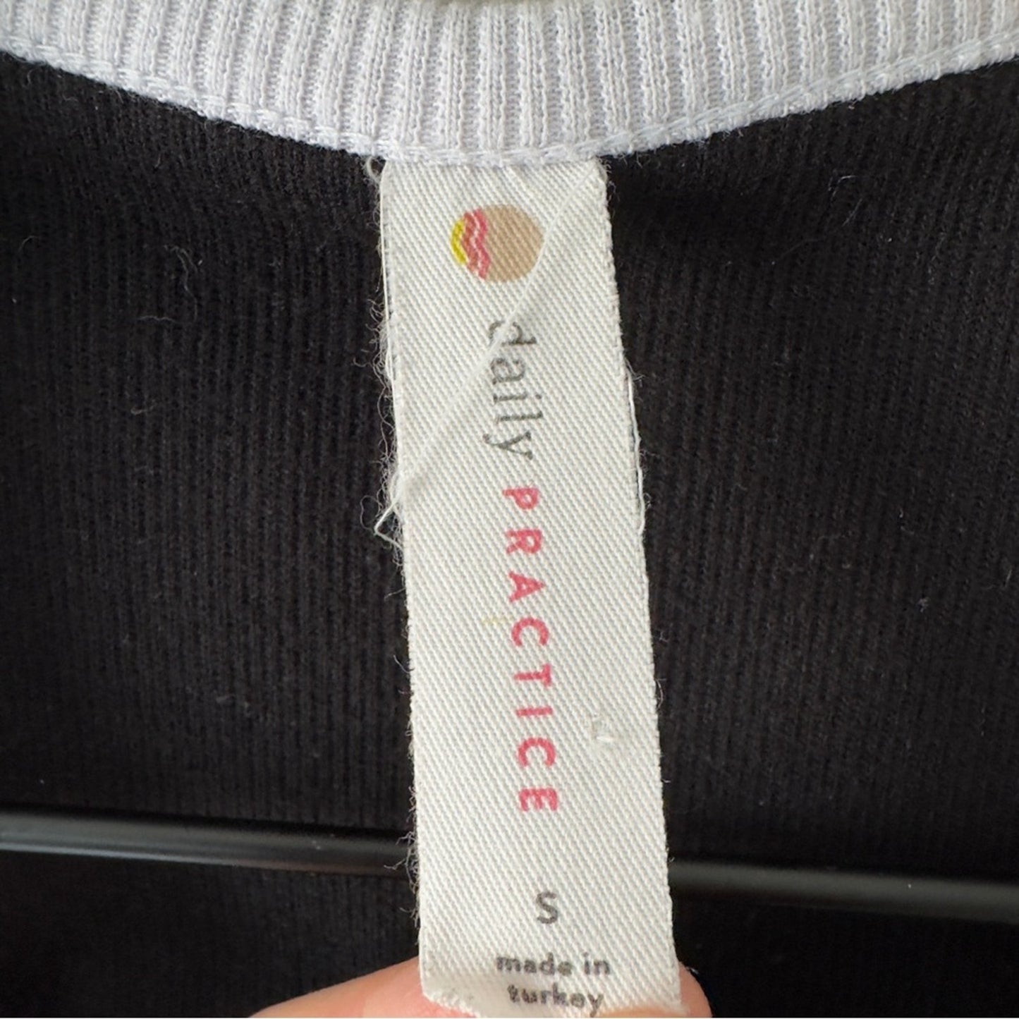 Anthropologie Daily Practice Cutout Back Black White A-Line Mini Dress Athletic