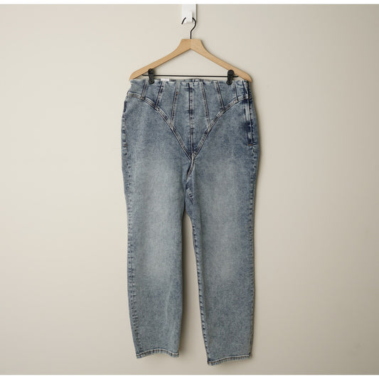 Good American Good Classic Jeans High Rise Gap-Proof Waistband Zipper Side Denim