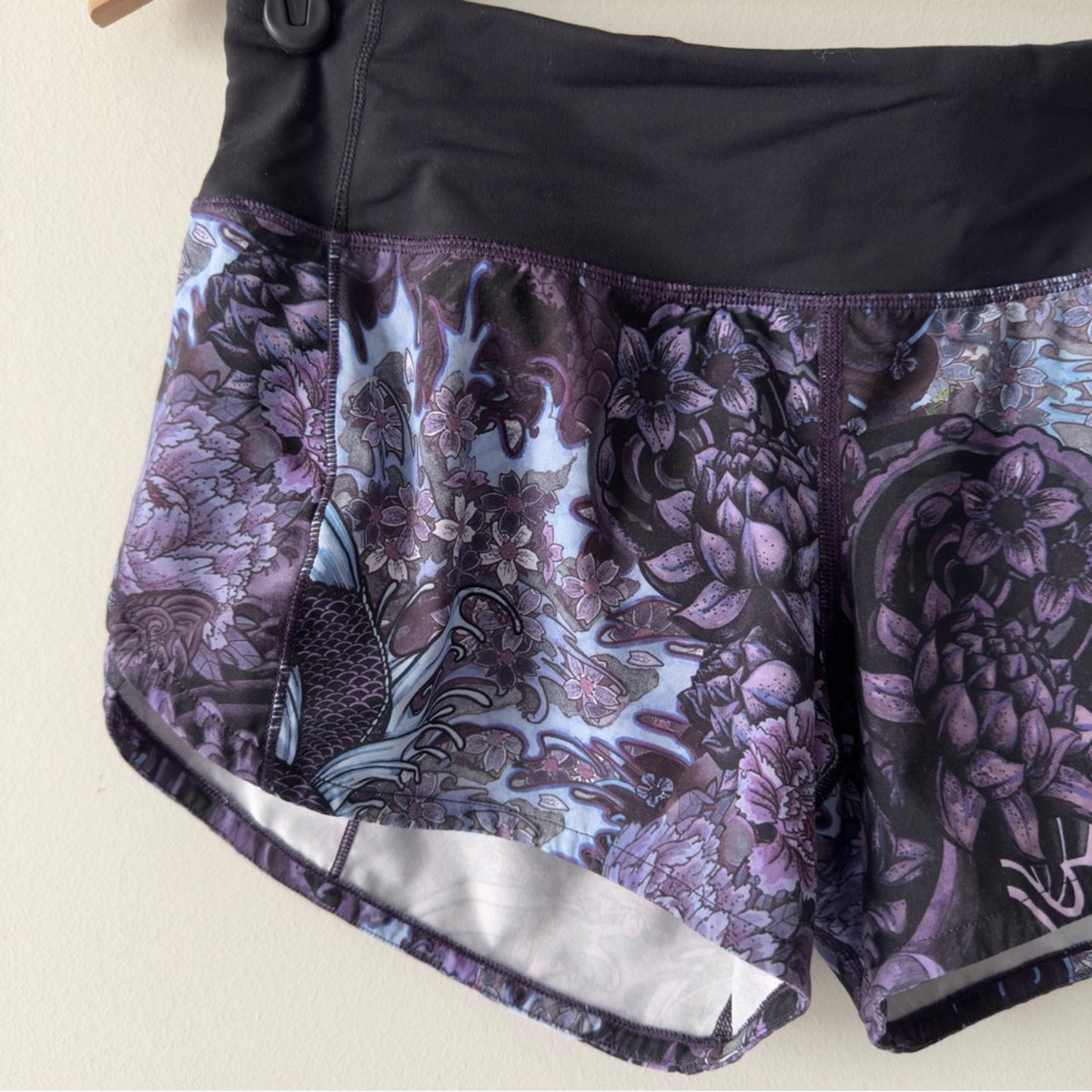 Lululemon Speed Up Short *Long 4" in Memoir Multi Purple / Black athletic Shorts