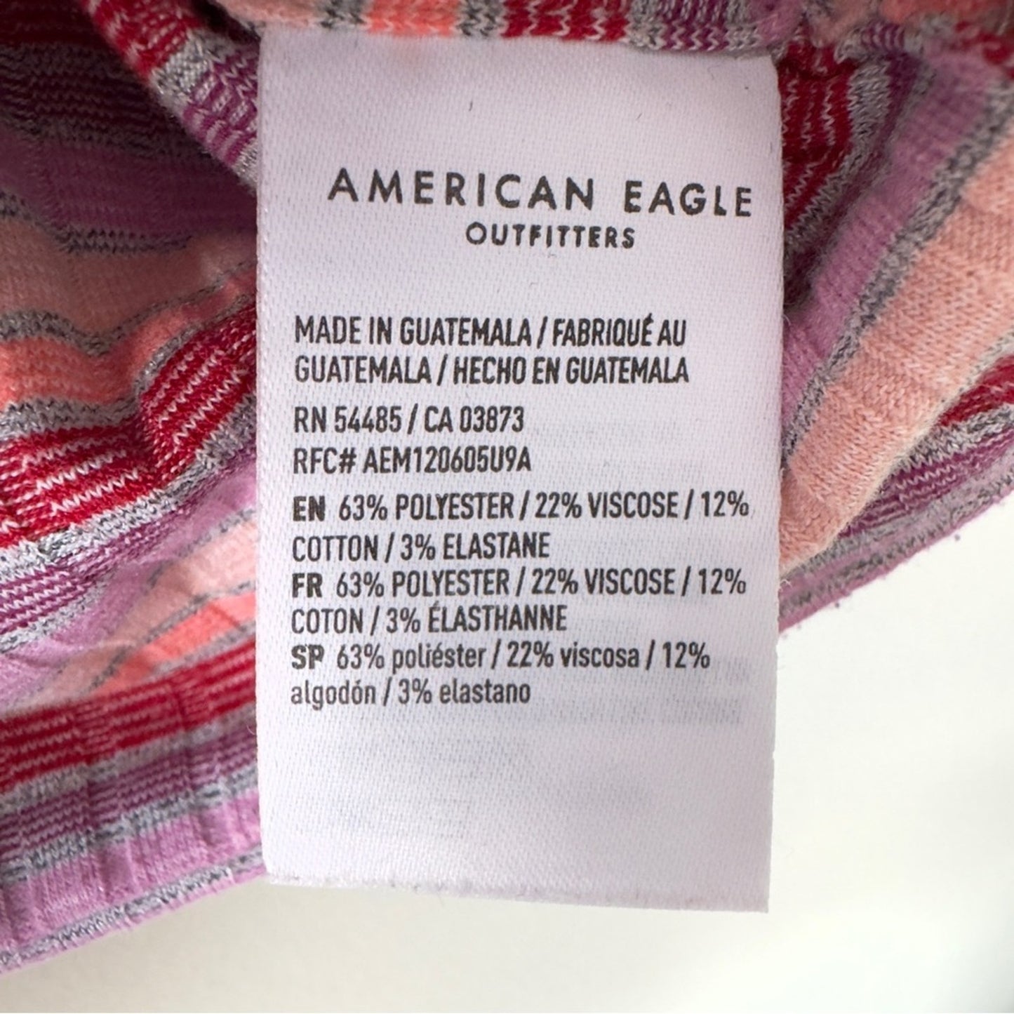 American Eagle Outfitters Multicolor Striped Crop Top Ribbed Tank Sleeveless Y2K