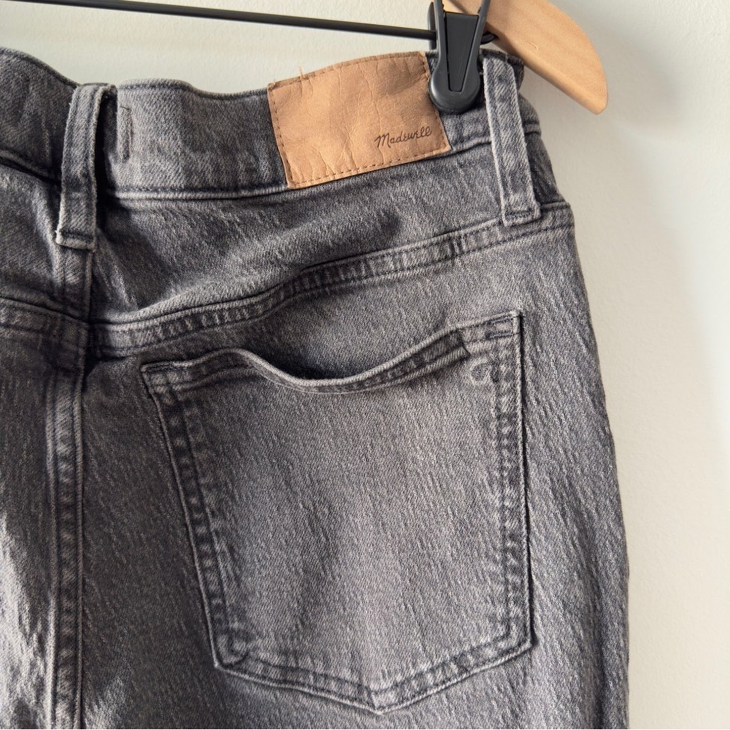 Madewell The Perfect Vintage Jean Gray Denim Zip Button Casual Pockets Belt loop