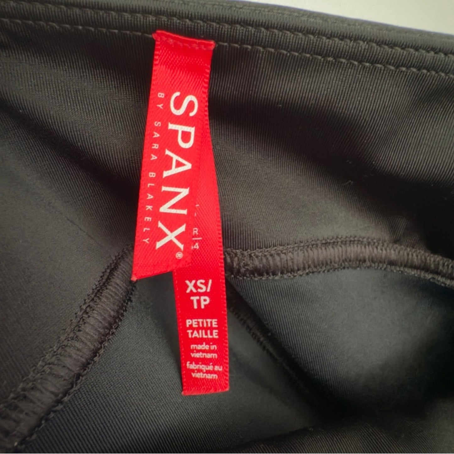 Spanx High Rise Faux Leather Athletic Leggings Stretch Spandex Skinny Athleisure