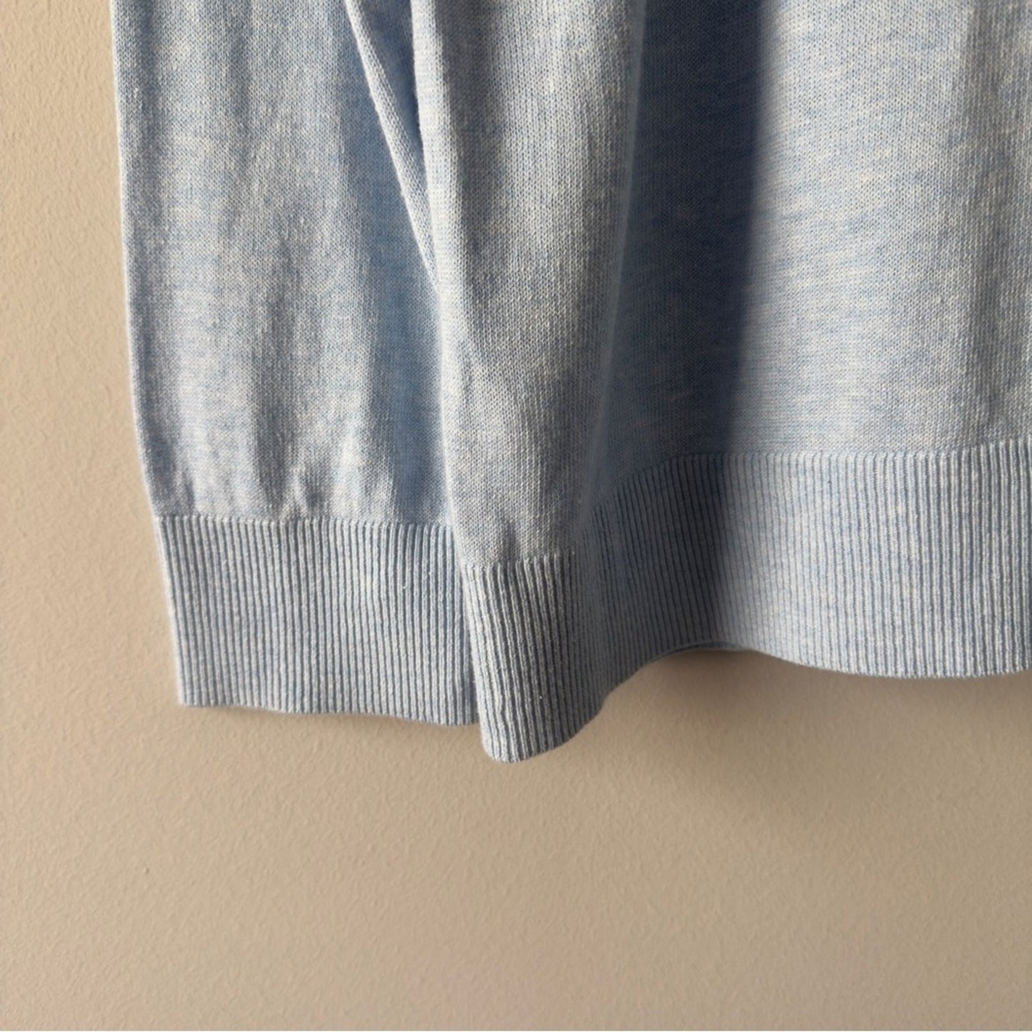 Banana Republic Light Blue Crewneck Sweater long sleeve Forever Yarn Cotton NWT