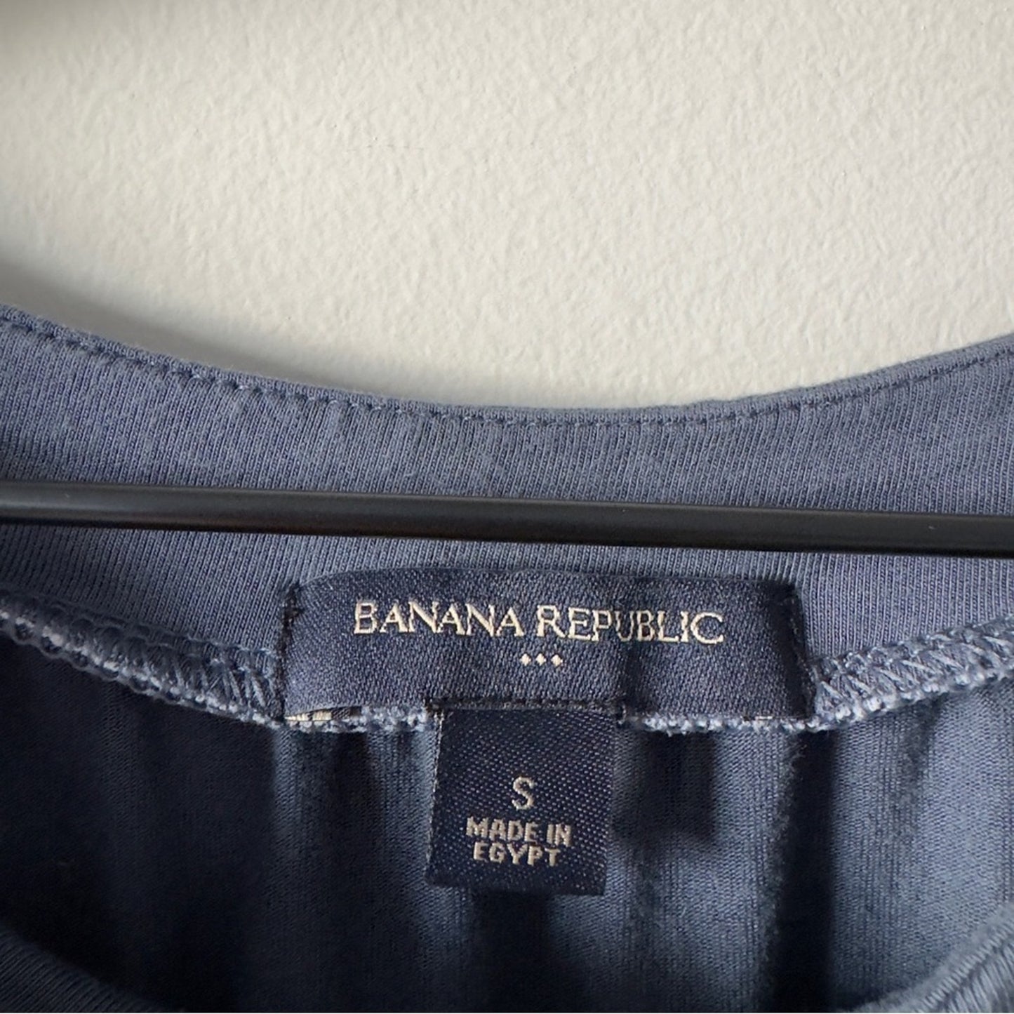 Banana Republic 2010 Sleeveless Babydoll Tank Top Ruched Solid stretch blue EUC