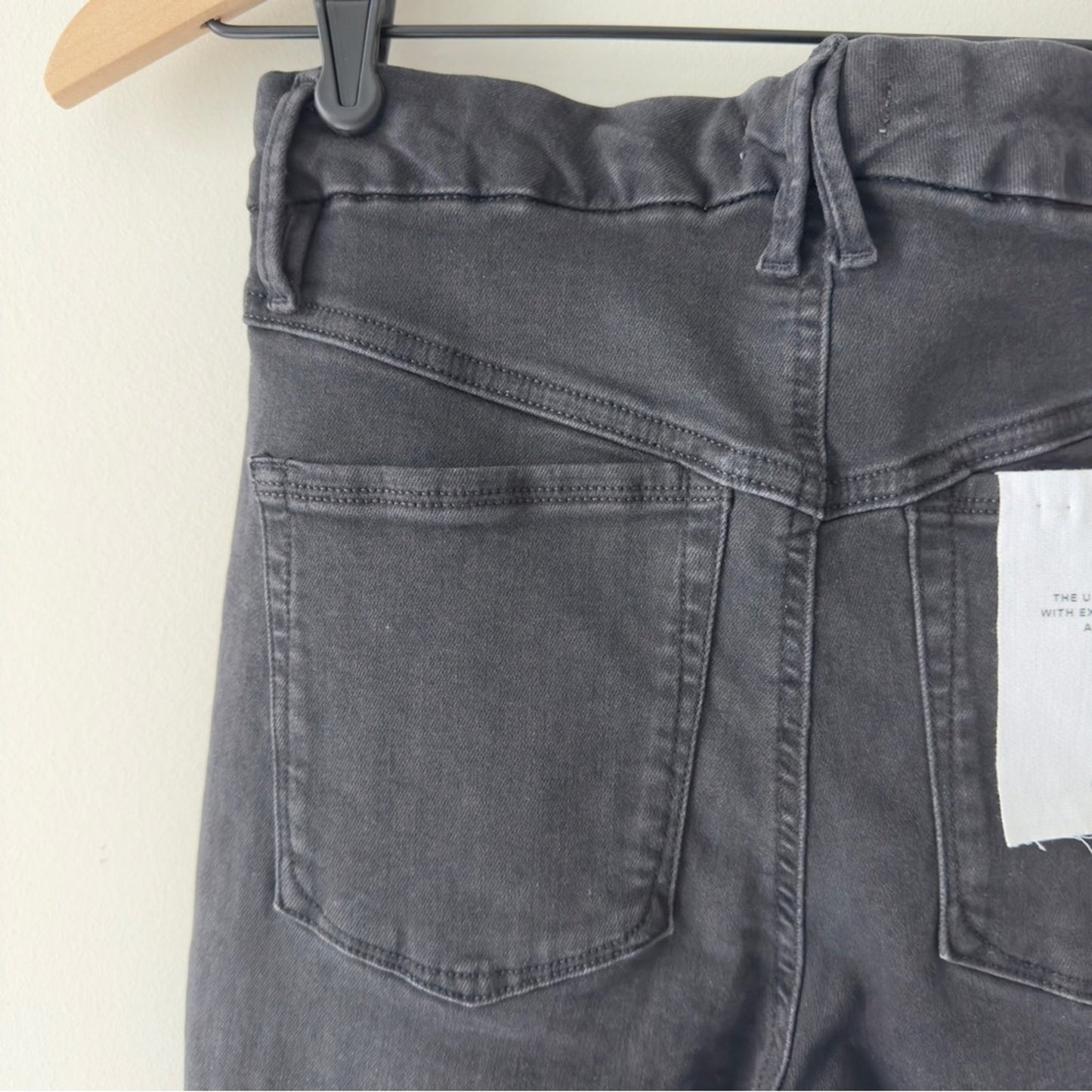 Good American Good Leg Button Fly High Rise Black Skinny Jeans Denim Classic NWT