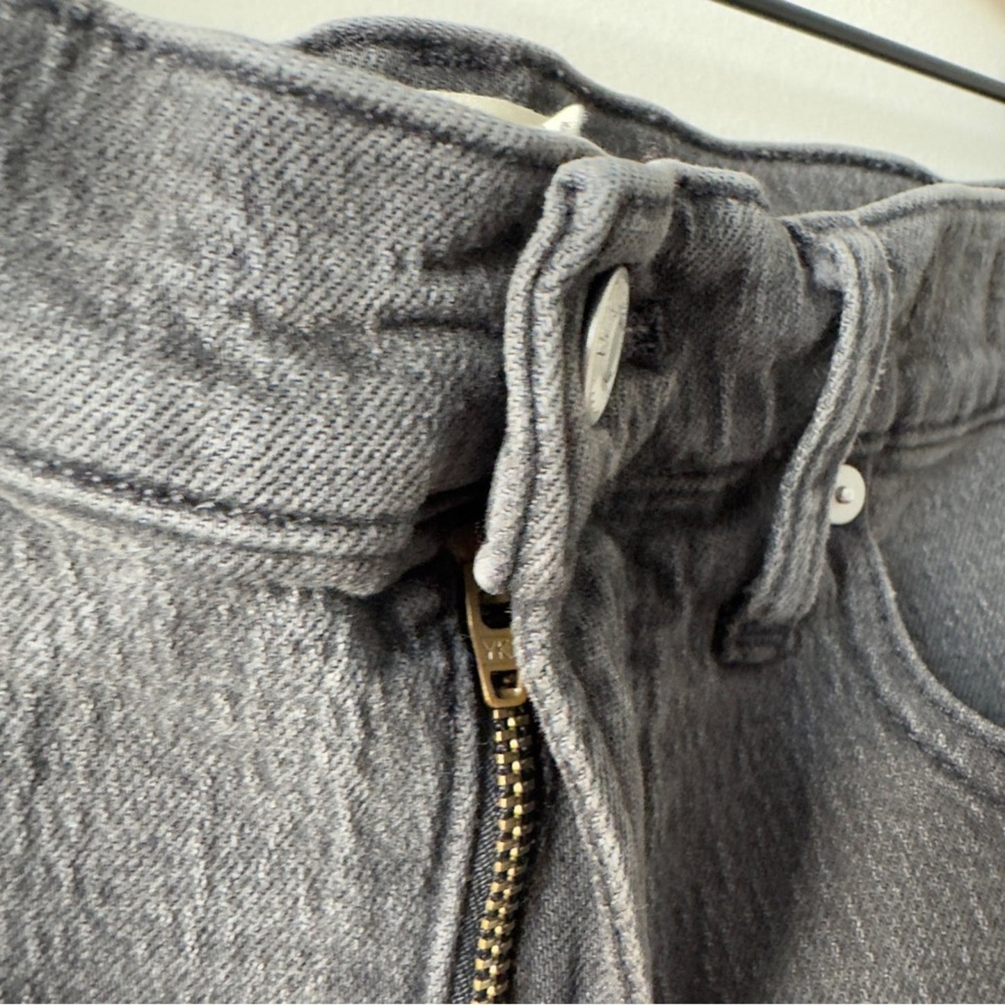 Madewell The Perfect Vintage Jean Gray Denim Zip Button Casual Pockets Belt loop