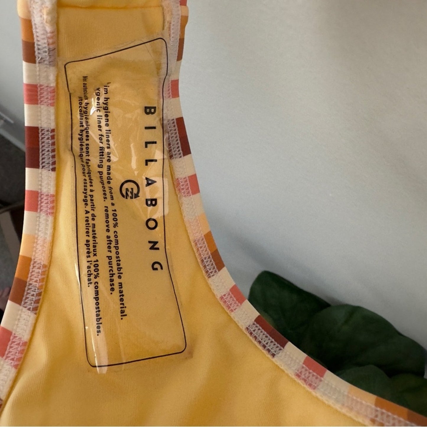 NWT Billabong Ray of Gold Swimsuit Bottoms Bikini Striped Stretch Beach Pool 12