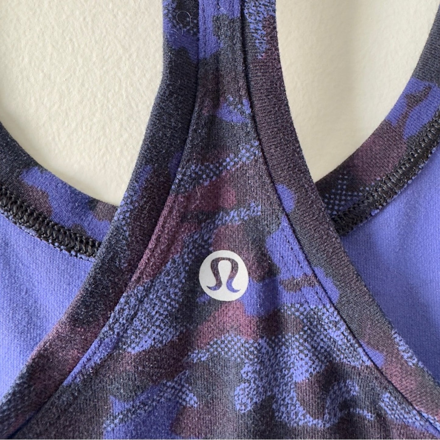 Lululemon Cool Racerback II in Mini Hounds Camo Emperor Blue Black Tank Top Yoga