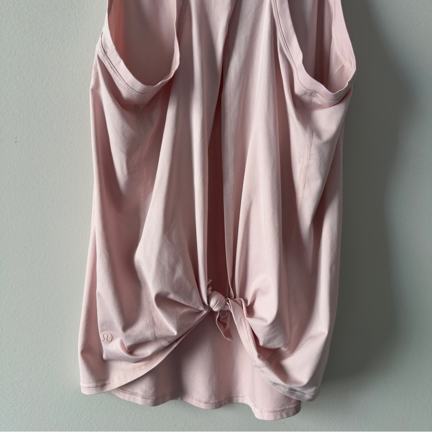 Lululemon All Tied Up Tank in Petals Pink Sleeveless Athletic Top Tie Cutout