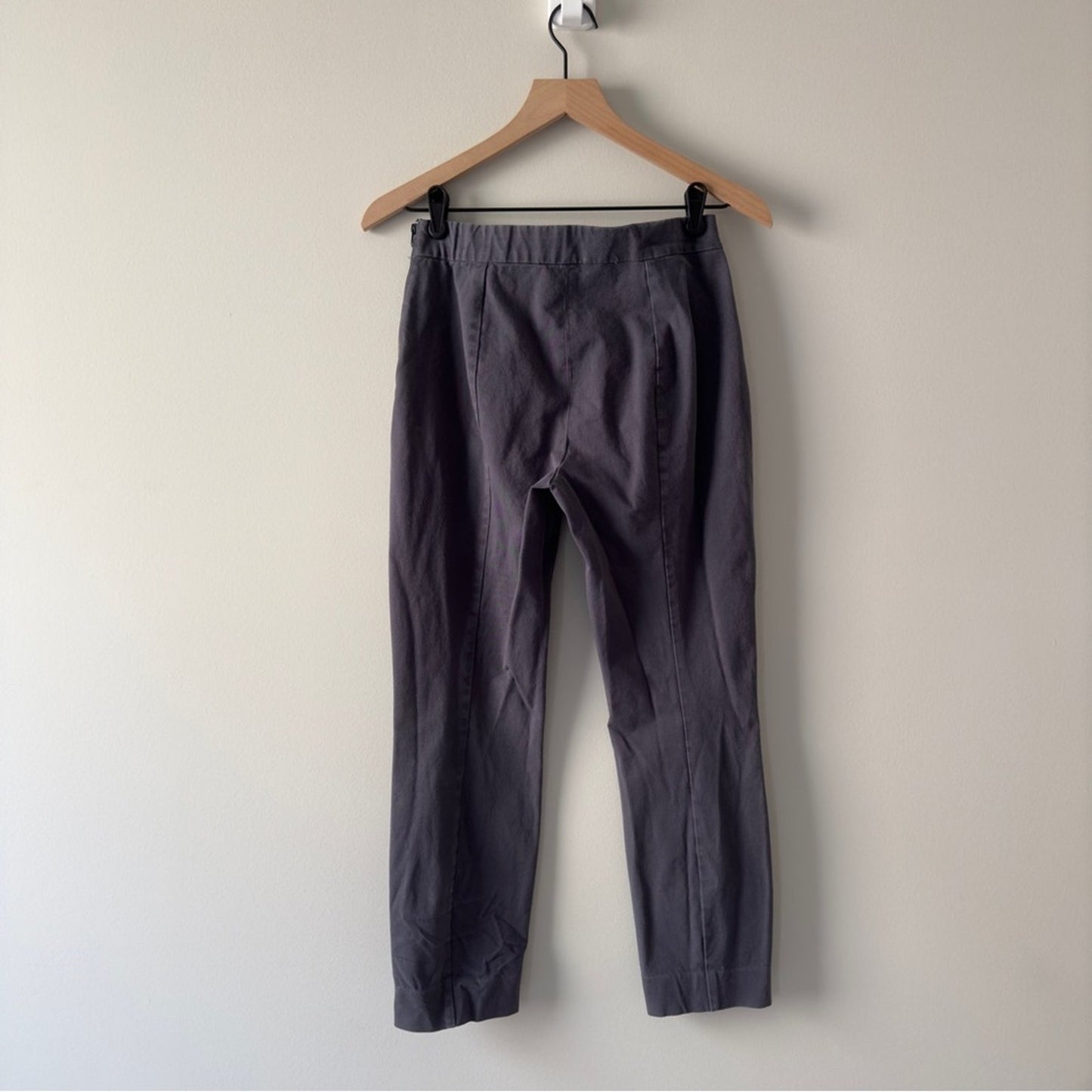 Everlane The Side-Zip Stretch Cotton Pant Gray Business Casual Classic solid 6