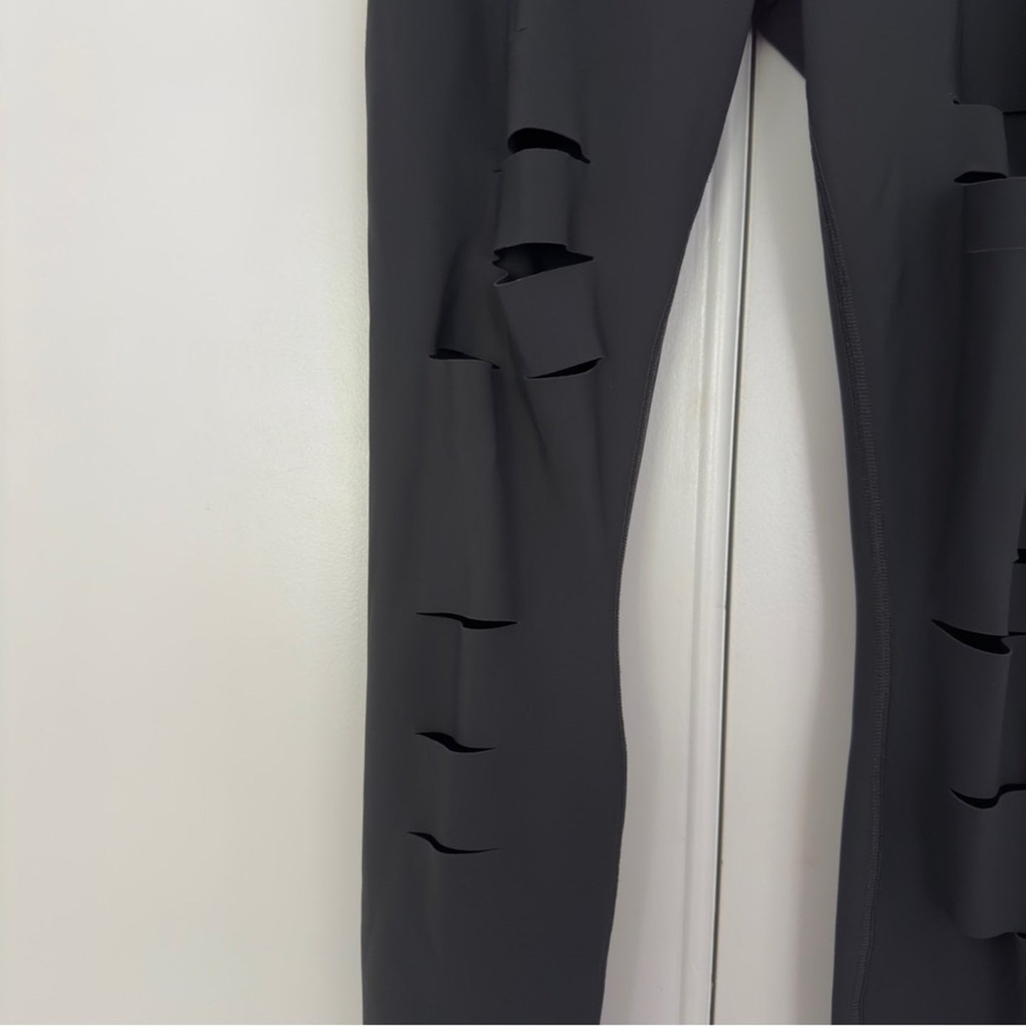 Alo High Rise Slit Front Leg Athletic Leggings Stretch Activewear Athleisure XS