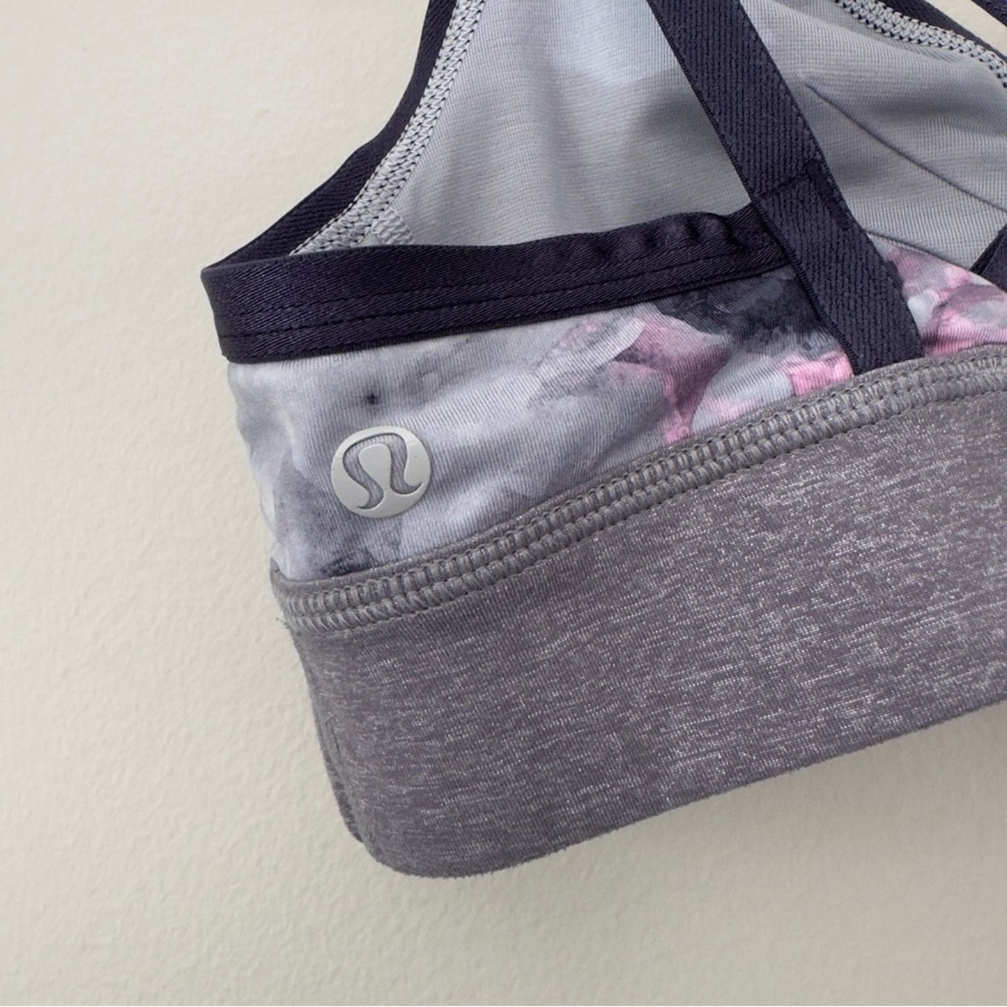 Lululemon If You’re Lucky Bra in Moody Mirage White Deep Navy/Slate/Naval Blue 8