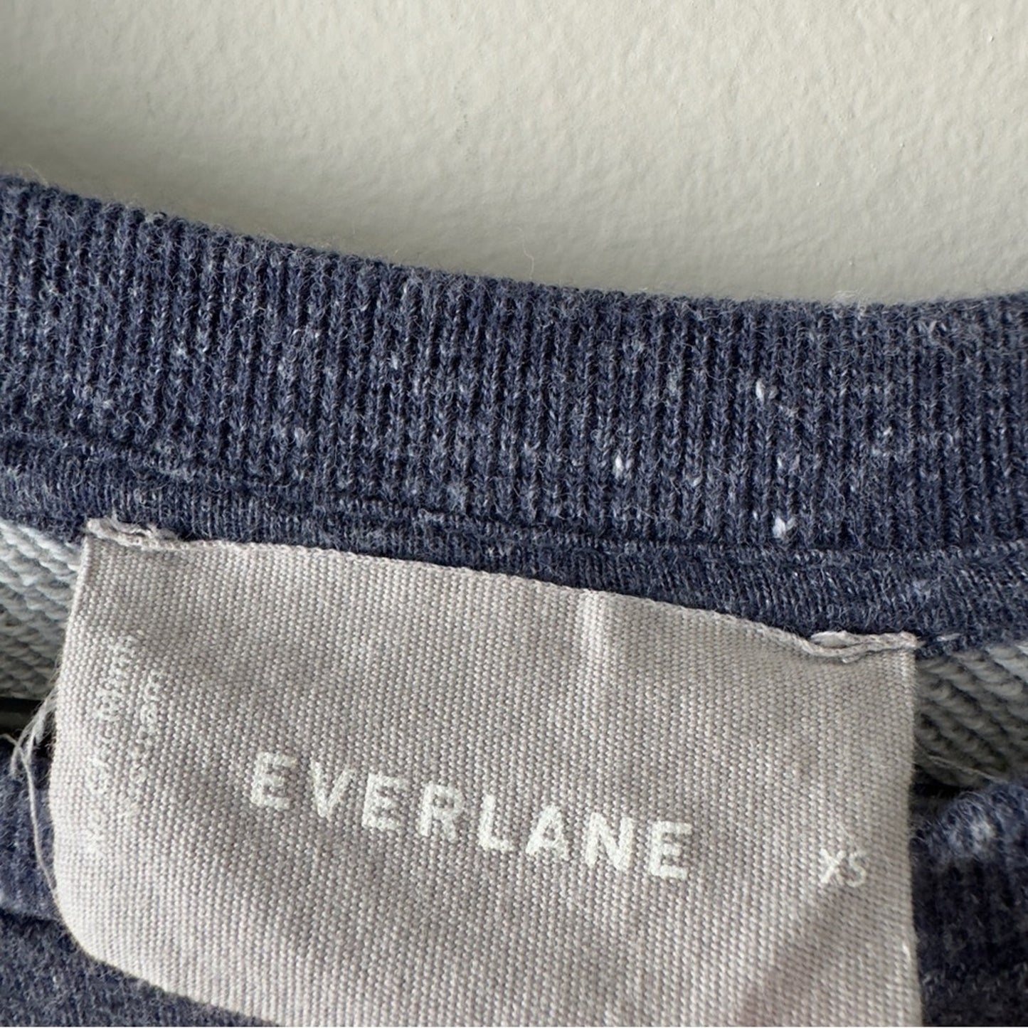 Everlane Blue Crewneck Sweater Long Sleeve Relaxed Fit Solid Casual Loungewear
