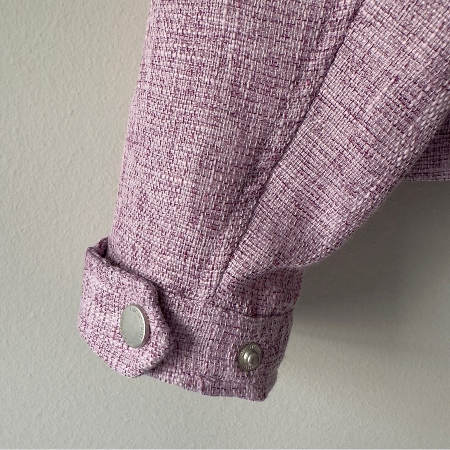 Anthropologie Avec Les Filles Lilac Hooded Jacket Full Zip Snap Drawstring hood