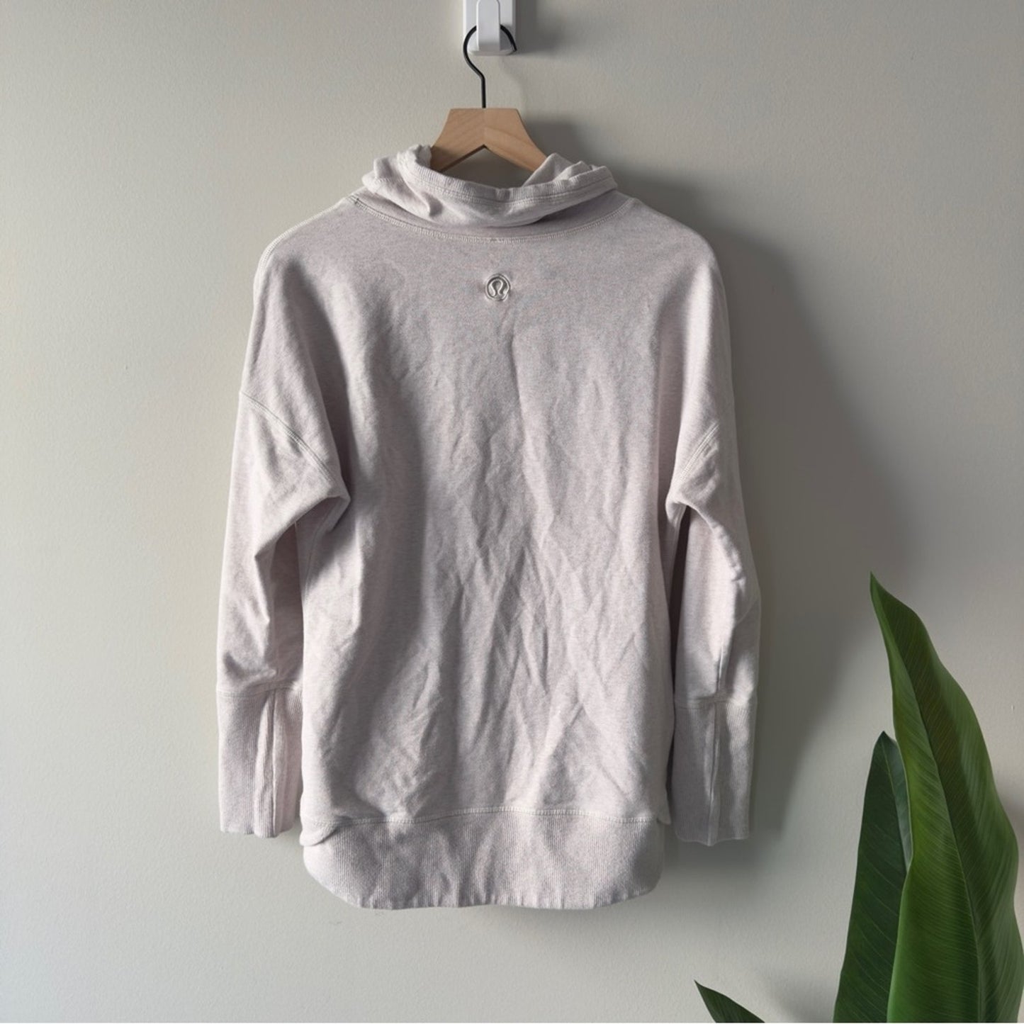 Lululemon Rest Day Pullover in Dune Cream Sweater Long Sleeve Cowl Neck Pockets