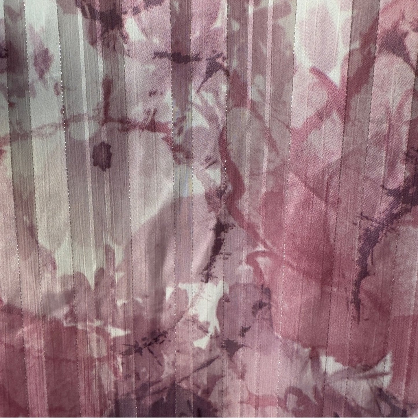 Lulus Sparkling Summer Purple Floral Lurex Maxi Dress Tie Waist Side Slits Lined