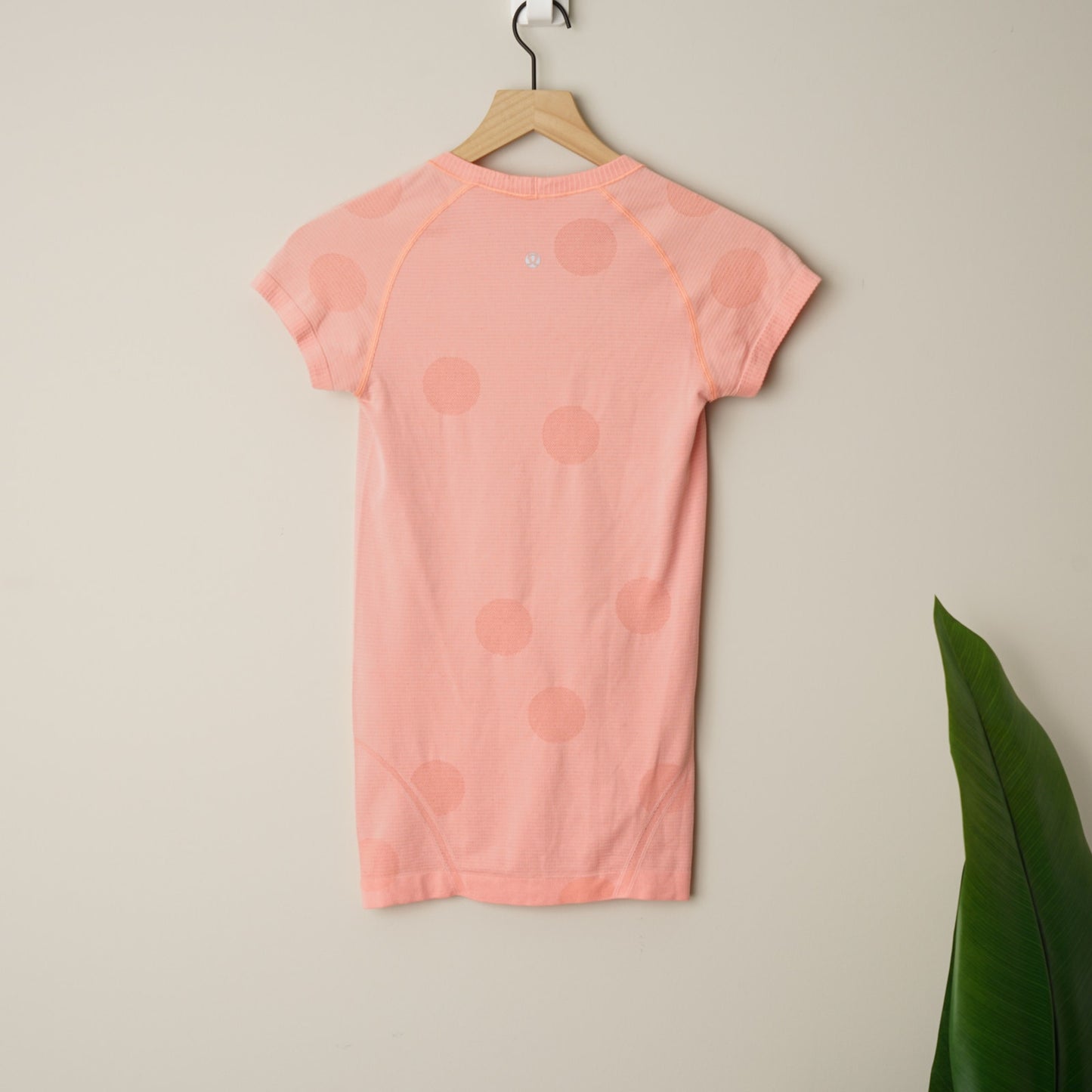 Lululemon Run: Swiftly Tech Short Sleeve in Pop Orange Polka Dot Running Active