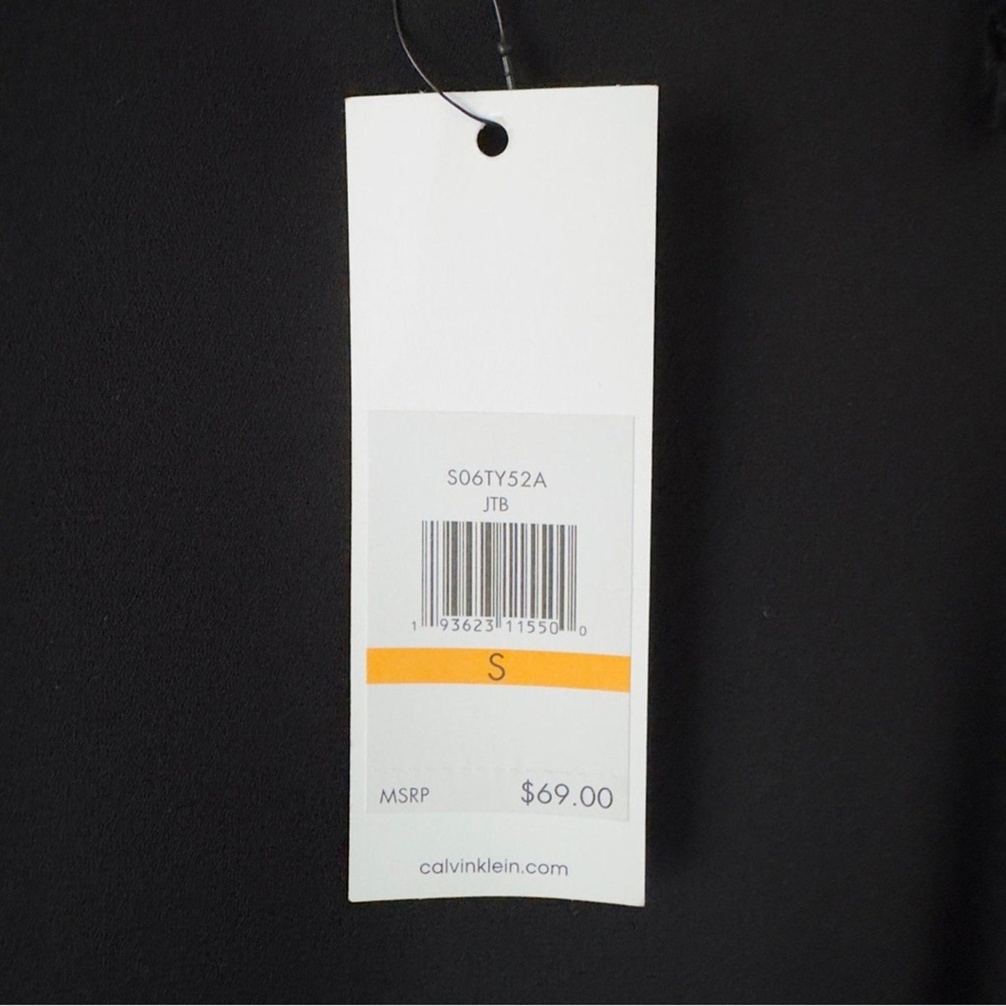 Calvin Klein Black Puff Sleeve Blouse Cuff Sleeves smocked ruffle button keyhole