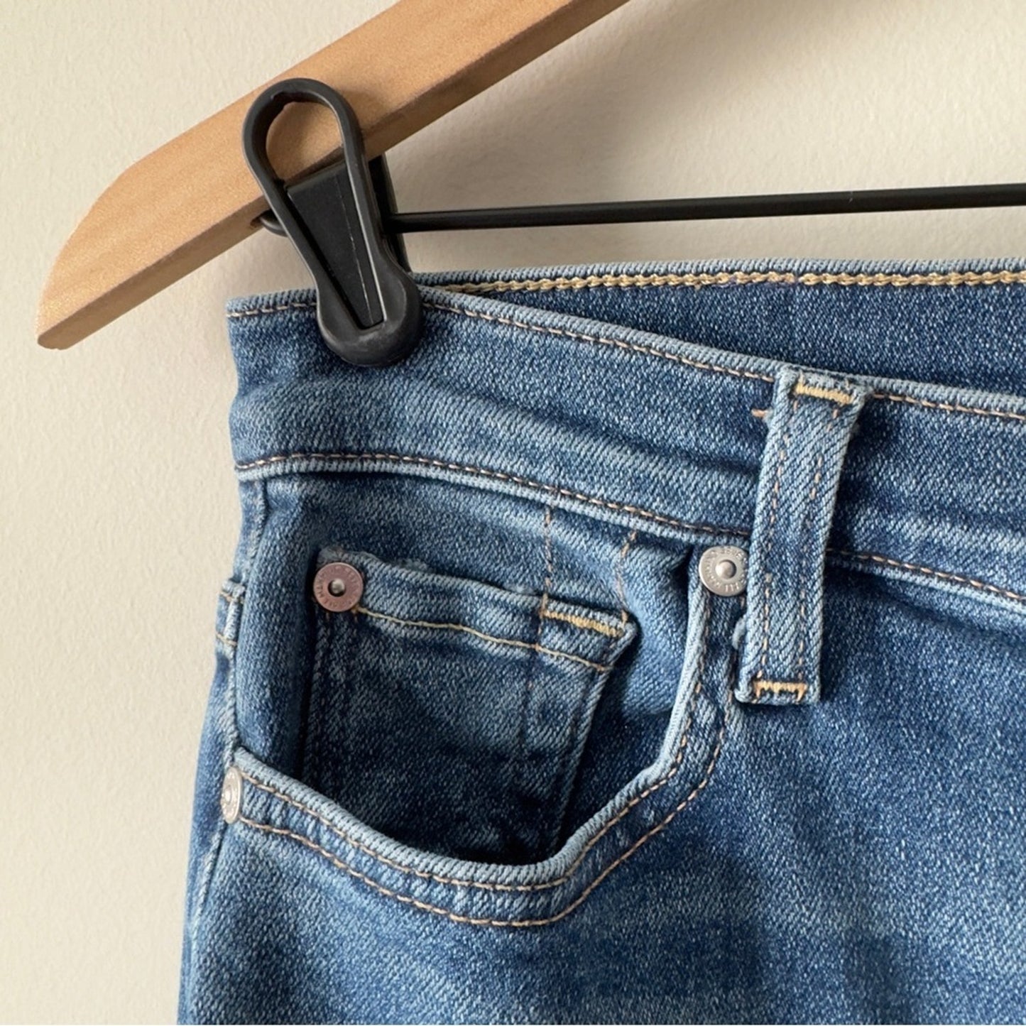 7 For All Mankind High Waist Slim Kick Jeans Dark Blue Wash Flare Jean denim EUC