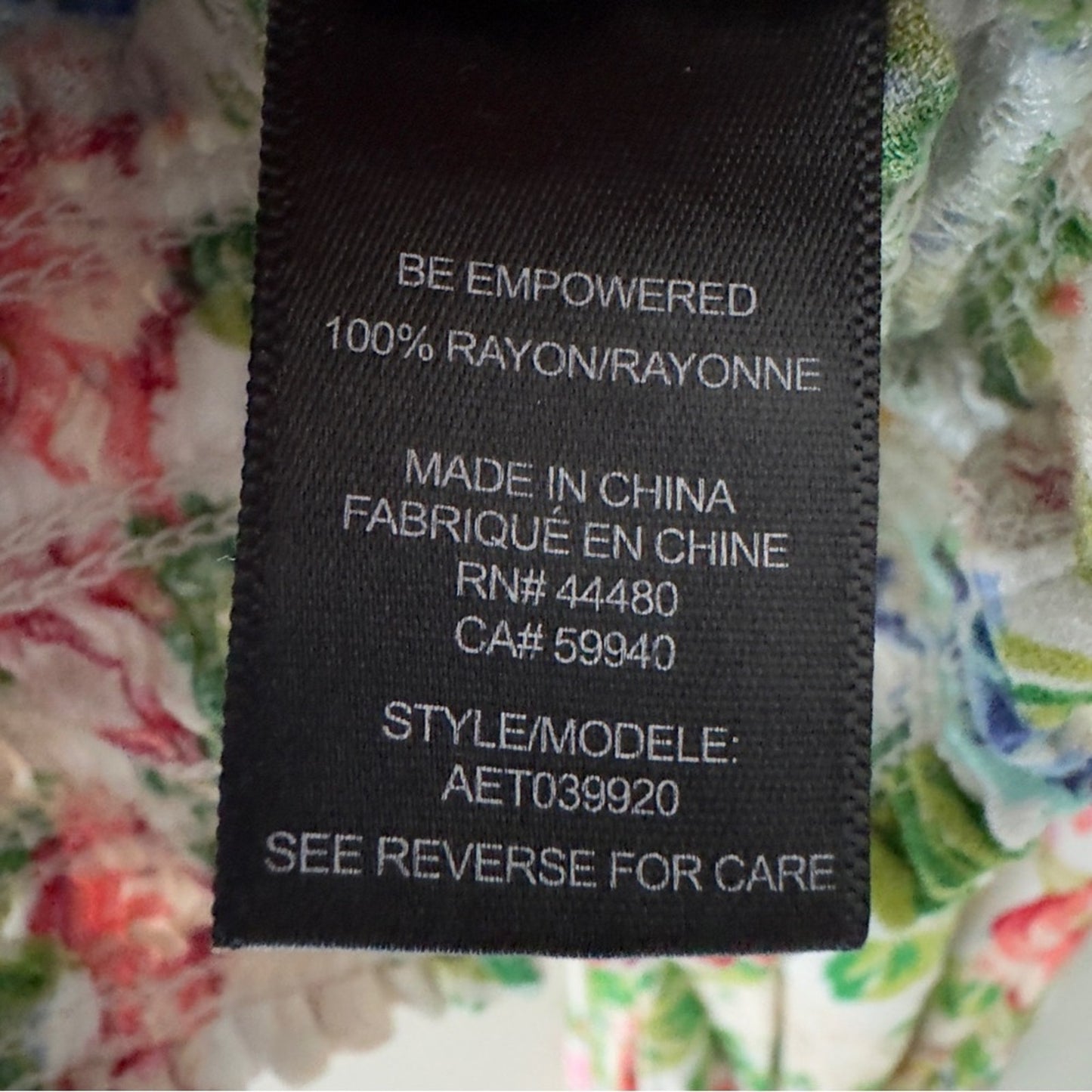 AFRM Revolve Sophie Smocked Top Floral Long Sleeve Square Neck Colorful Spring S